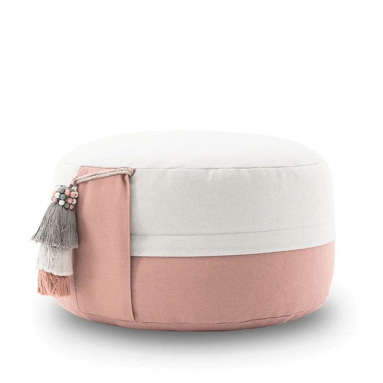 Meditationskissen Bio Yin Yang Grau-Rose