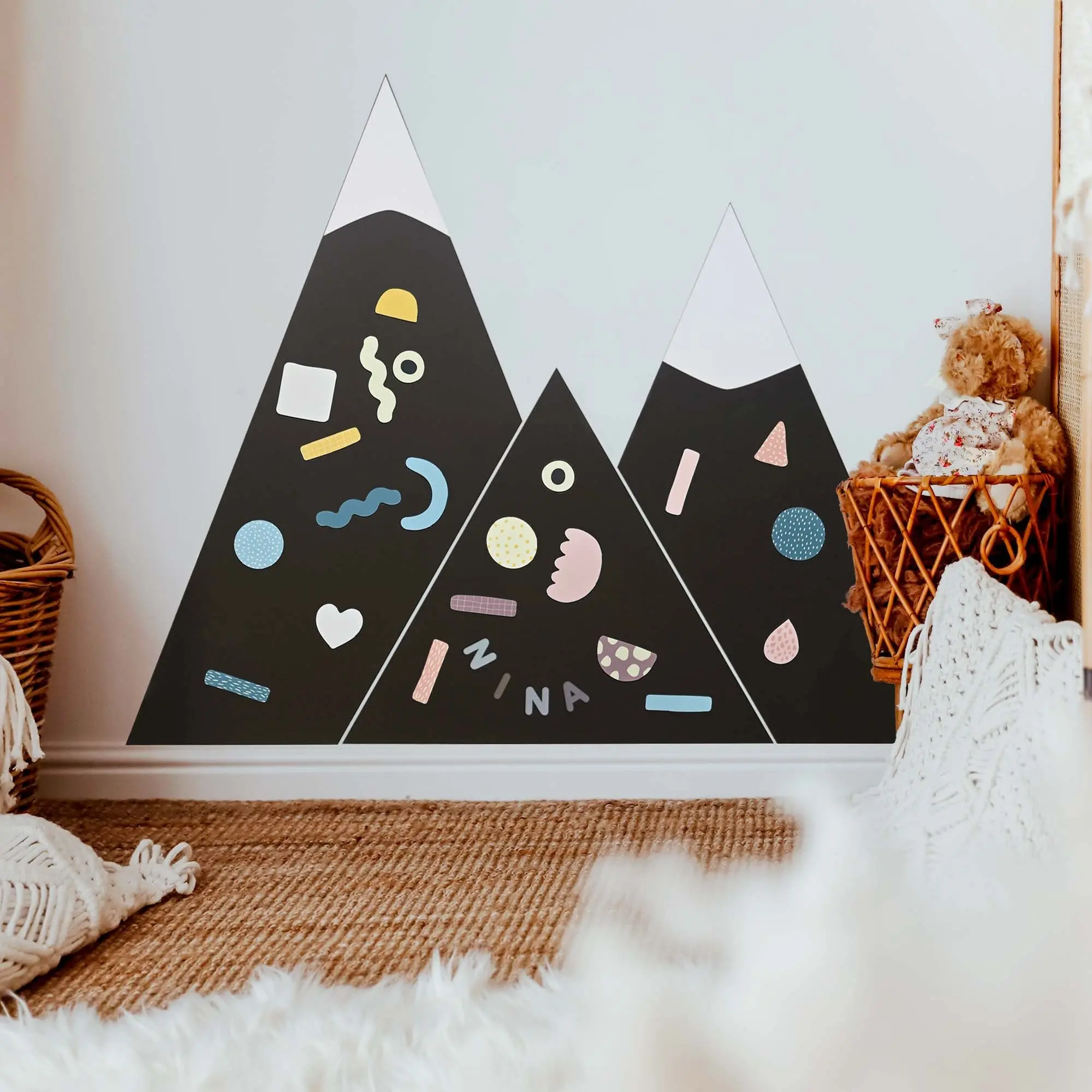 Magnetic Board - Mountain - Children's Magnetic Wall Decoration, No Drilling Required & Modular - Educational & Creative