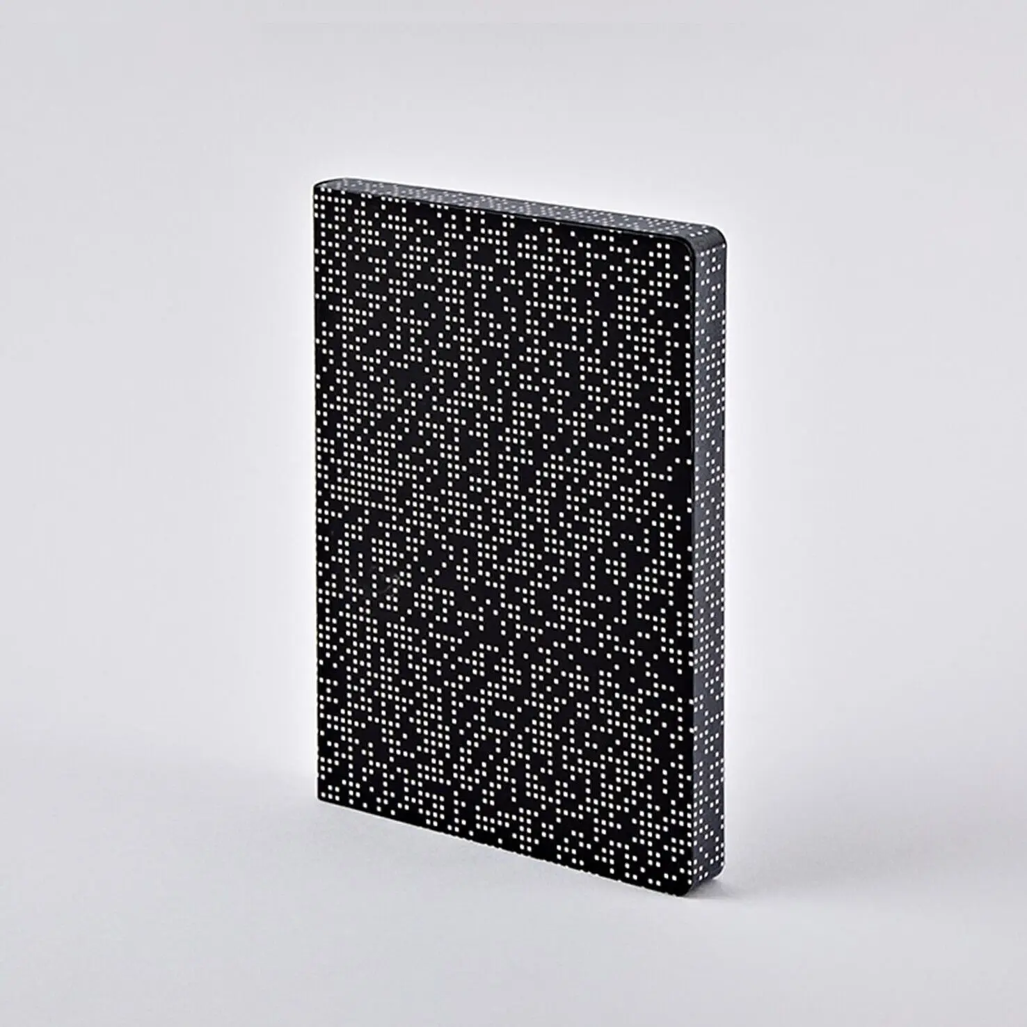 Analog - Graphic L | nuuna notebook A5+ | 3.5 mm dot grid | 120 g premium paper | leather black | sustainably produced in Germany