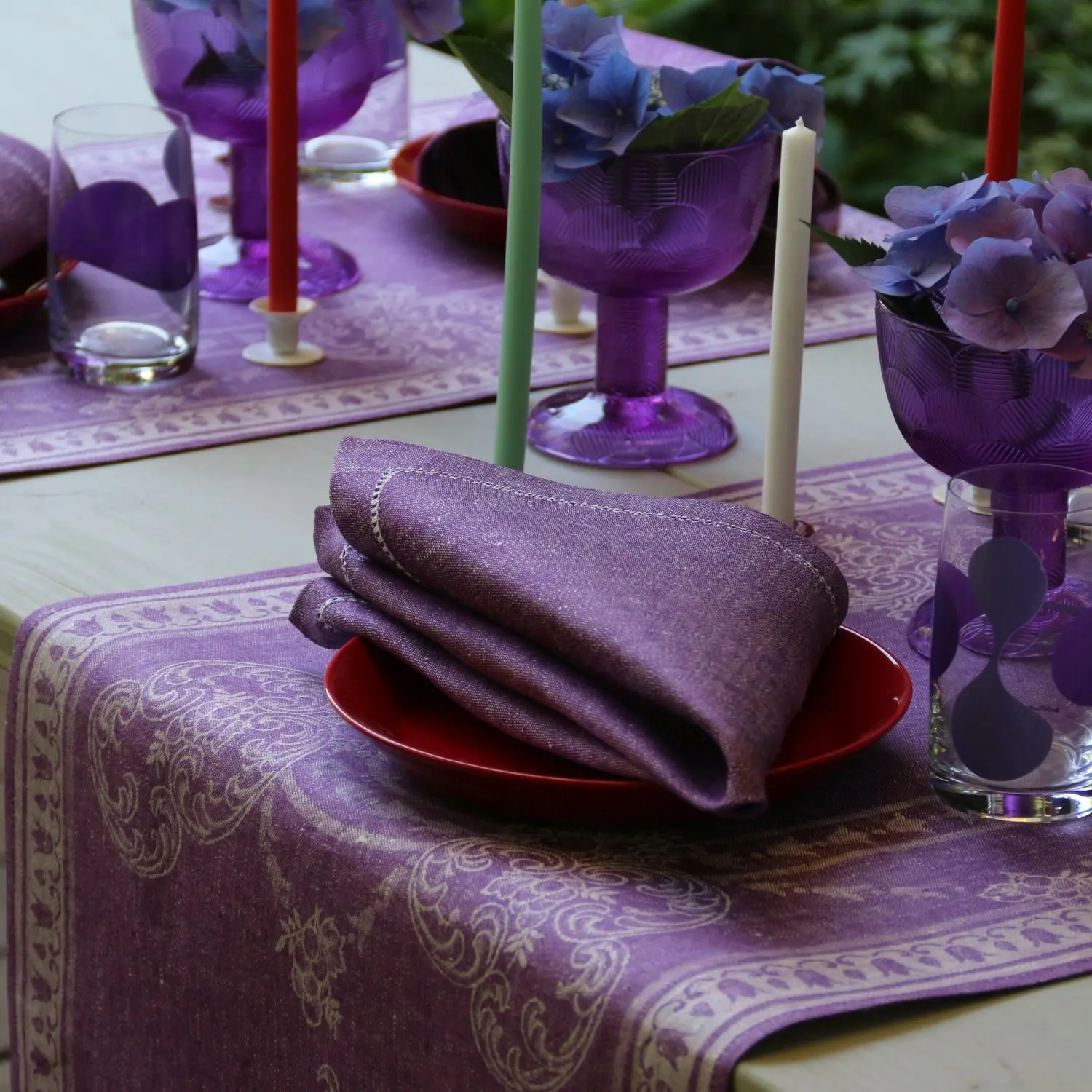 French melody – meadow violet – 50 x 150cm