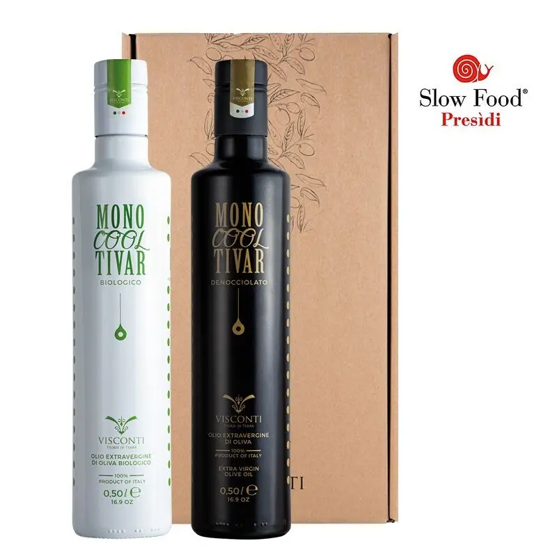 Extra natives Olivenöl Geschenkbox 2 x 500 ml MONOCOOLTIVAR