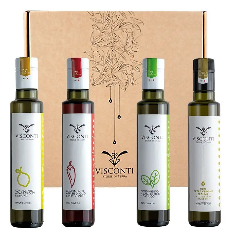 Extra natives Olivenöl Geschenkbox 4 x 250 ml