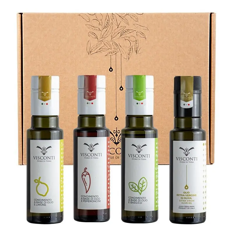 Extra natives Olivenöl Geschenkbox 4 x 100 ml