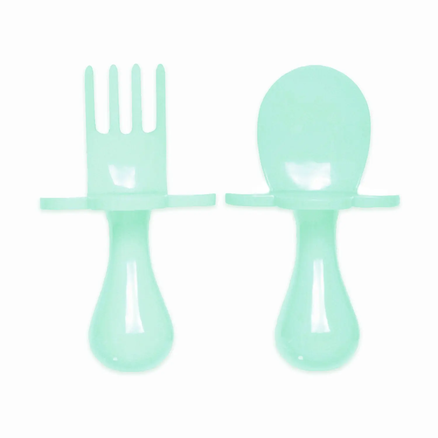 Set di posate ergonomiche didattiche per facilitare l'autoalimentazione - VERDE MENTA
