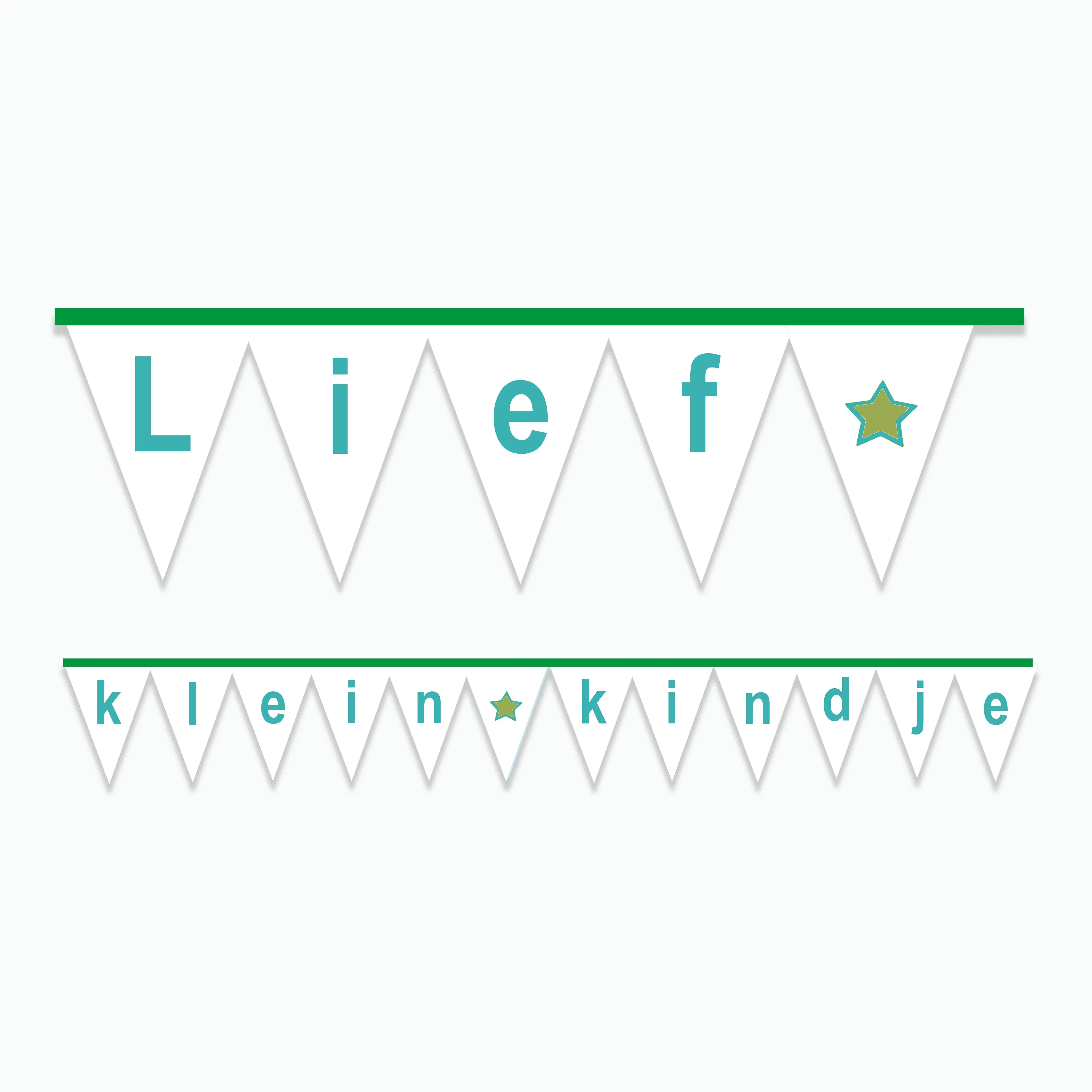 Puk Art® | Geburtsgirlande aus Filz | Süßes kleines Baby | Beidseitig bedruckt