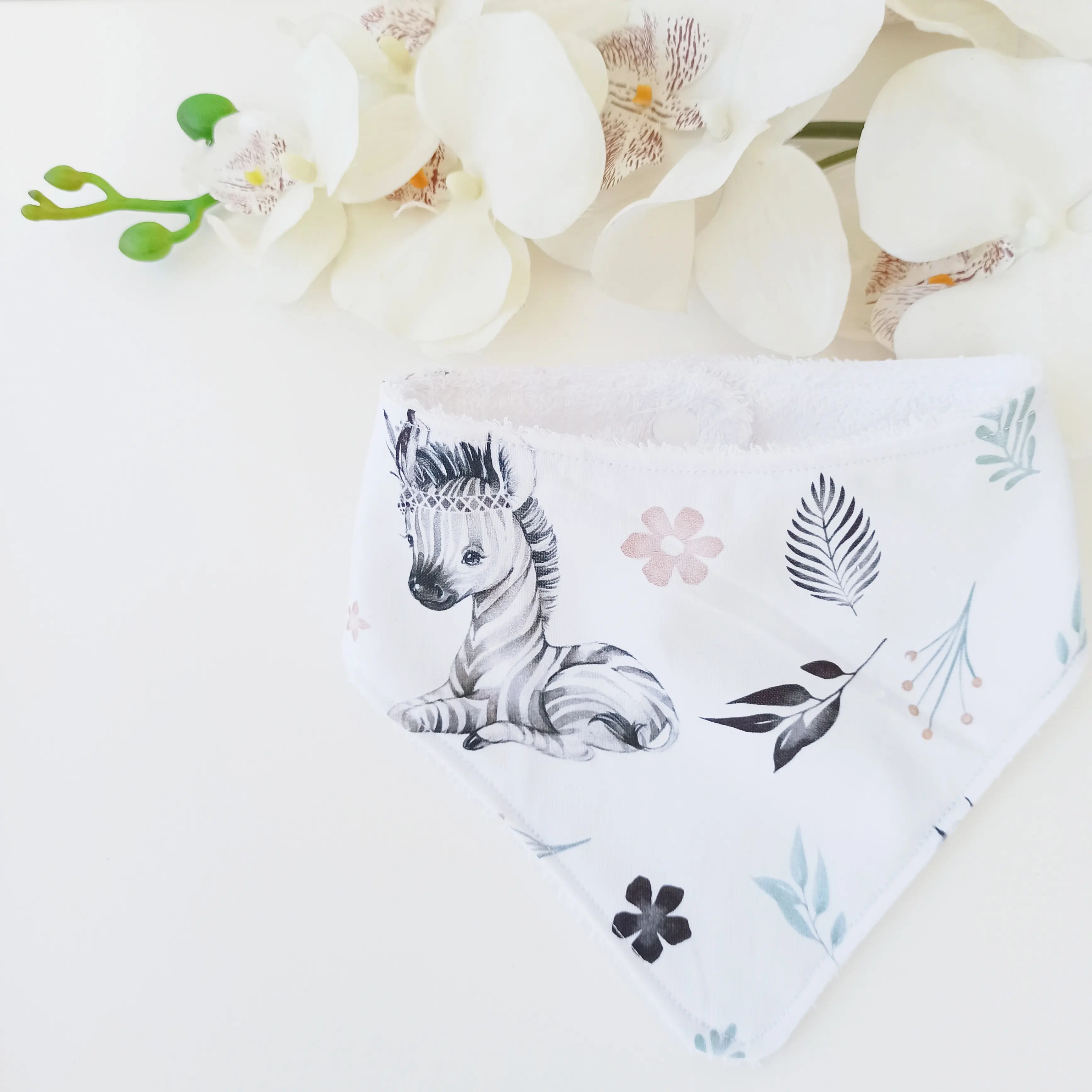 Bohemian Zebras Bandana Bib