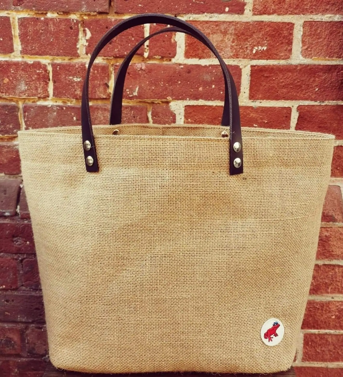 Bag, basket, shopping bag with black handles