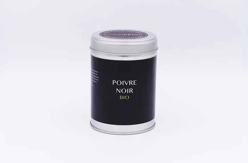 Schwarze Bio-Pfefferkörner