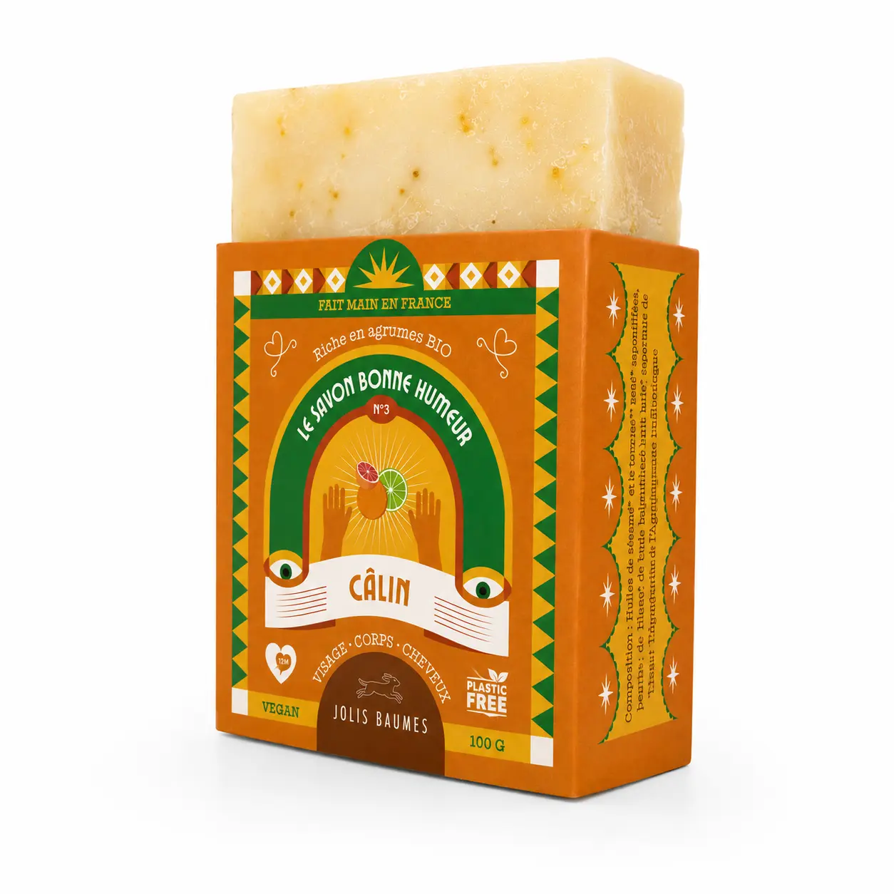 CALIN normal skin soap - Organic calendula France - Soap with heart
