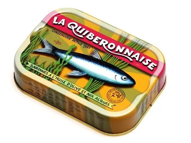 Sardinas con aceitunas y algas 115g (4 a 6 sardinas)