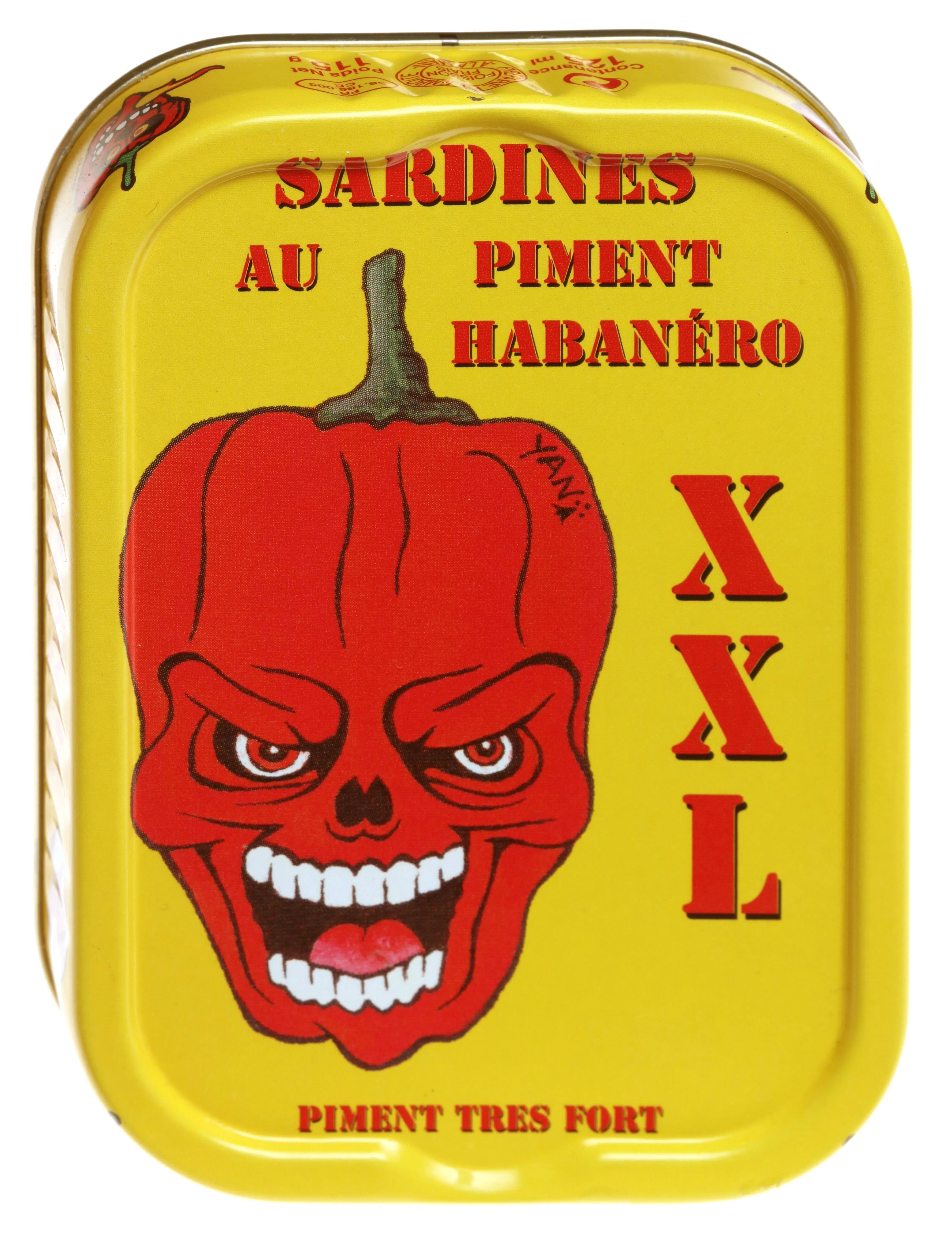 Sardina con chile HABANERO XXL muy picante 115gr (4 a 6 sardinas)