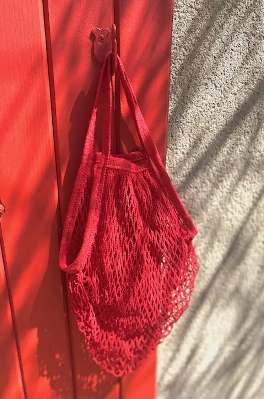 Red cotton net bag