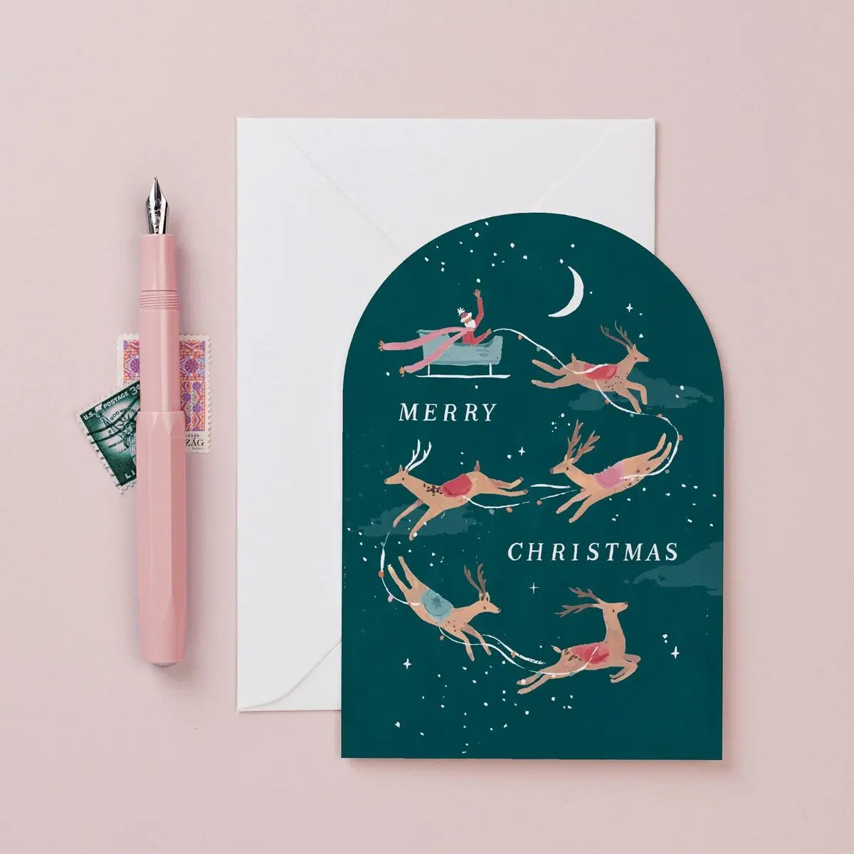 Reindeer Christmas Card | Holiday Card | Seasonal