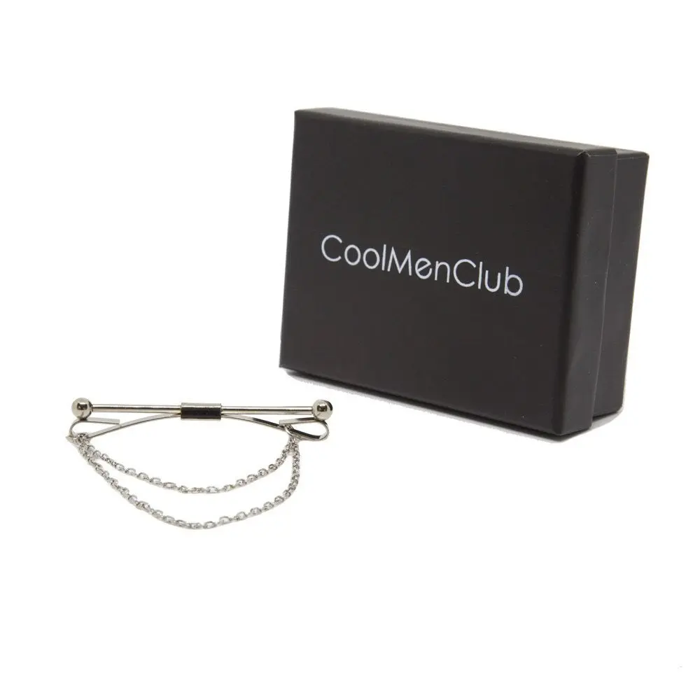 Silberfarbene Kragennadel, Kragenstange, Hemdkragenclips, Herrenkragen Krawattennadel, Hemd Herren Accessoires, Mann Hochzeitszubehör, Geschenke für Männer, SKU004