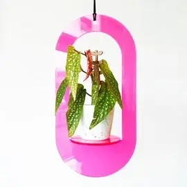 Planthanger neon pink oval 40cm