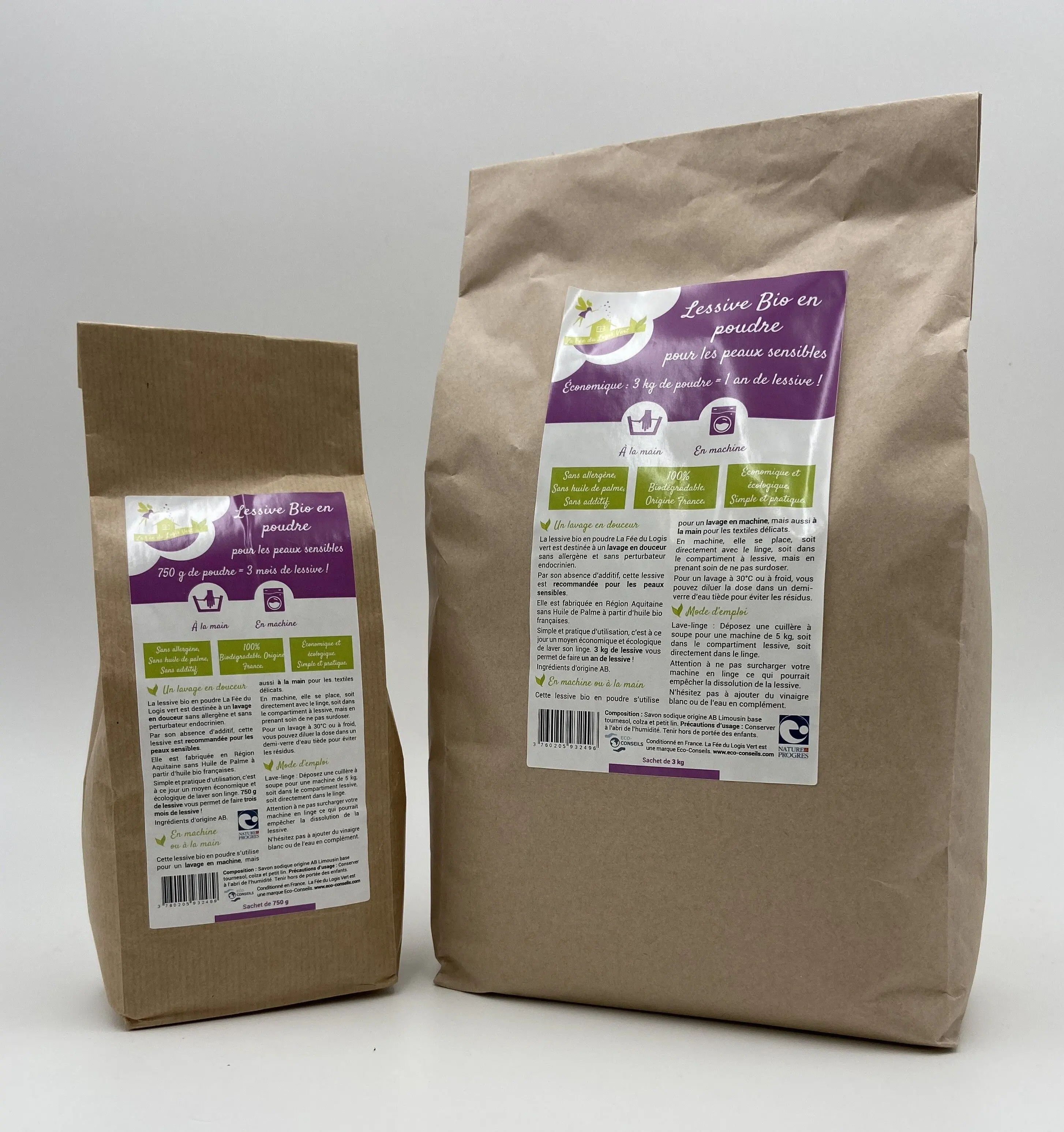 LAVANDERÍA EN POLVO ORGÁNICO en 3kG para 1 año de Lavandería ORGÁNICA