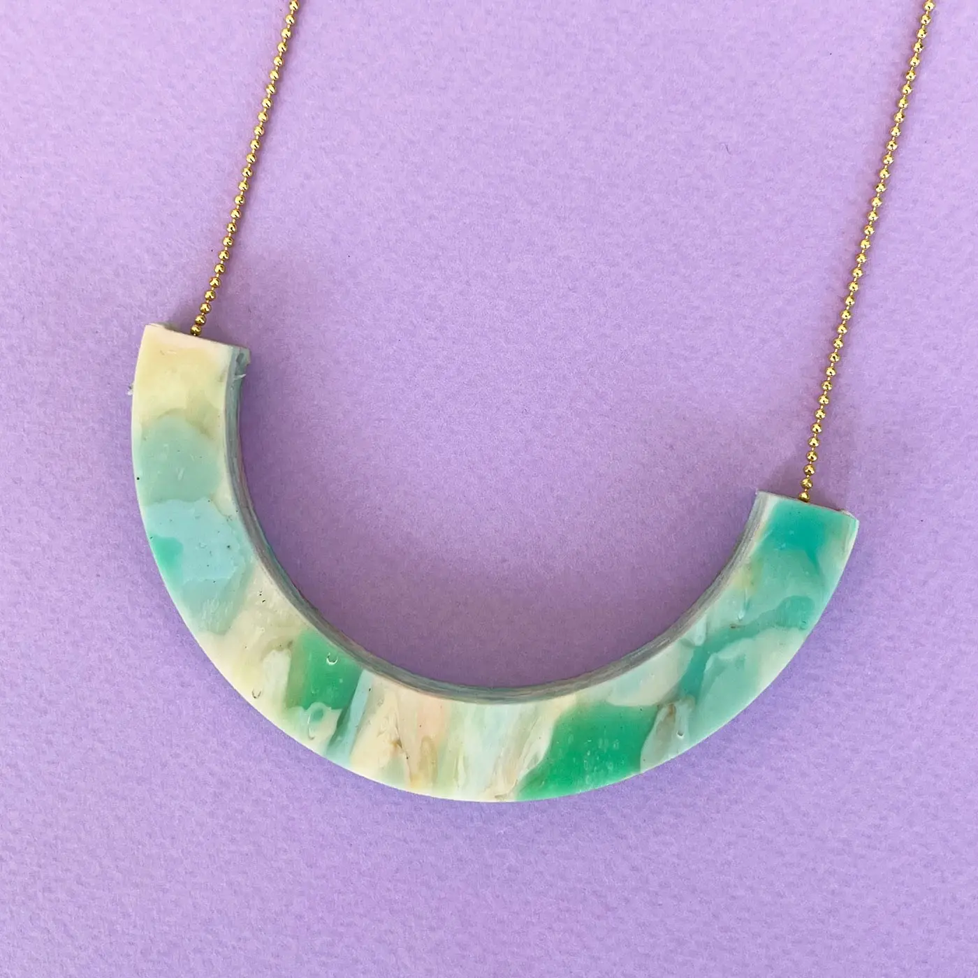 Recycled plastic halfround big multi coloured