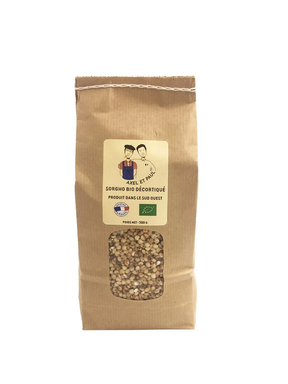 Bio geschälte rote Sorghum 500g Beutel