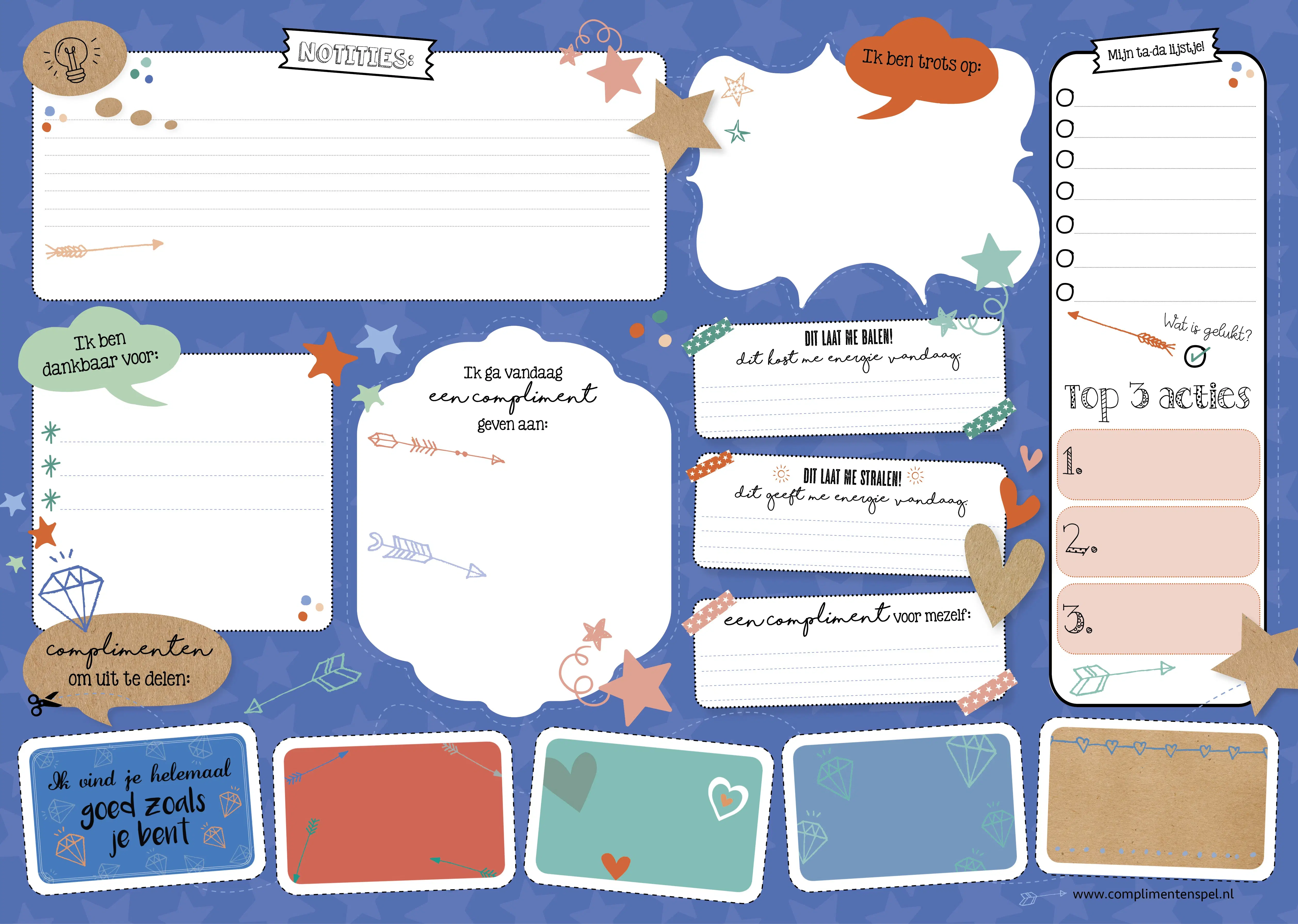 compliments desk pad
