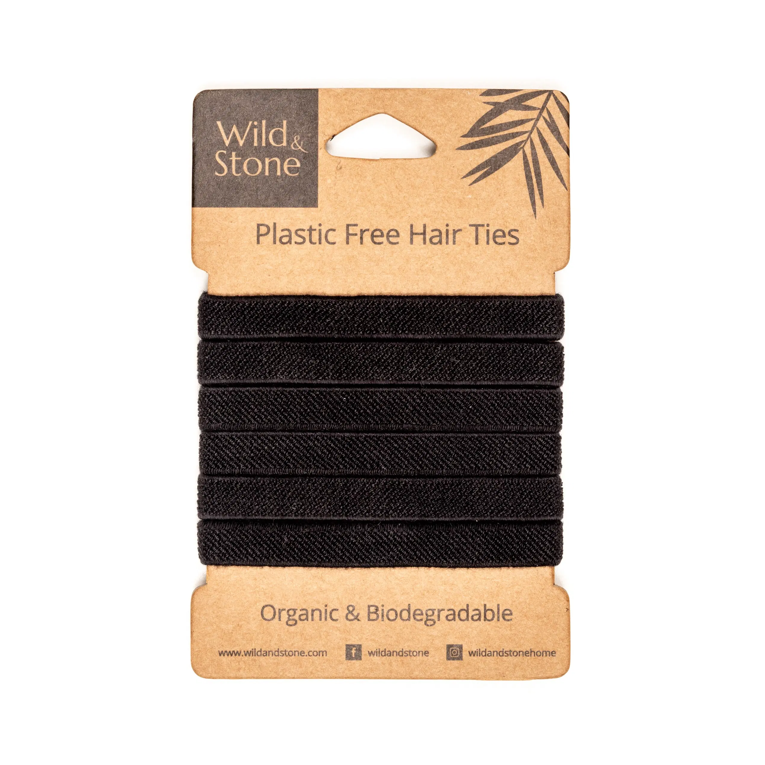 Plastikfreie Haargummis - 6er Pack - Schwarz