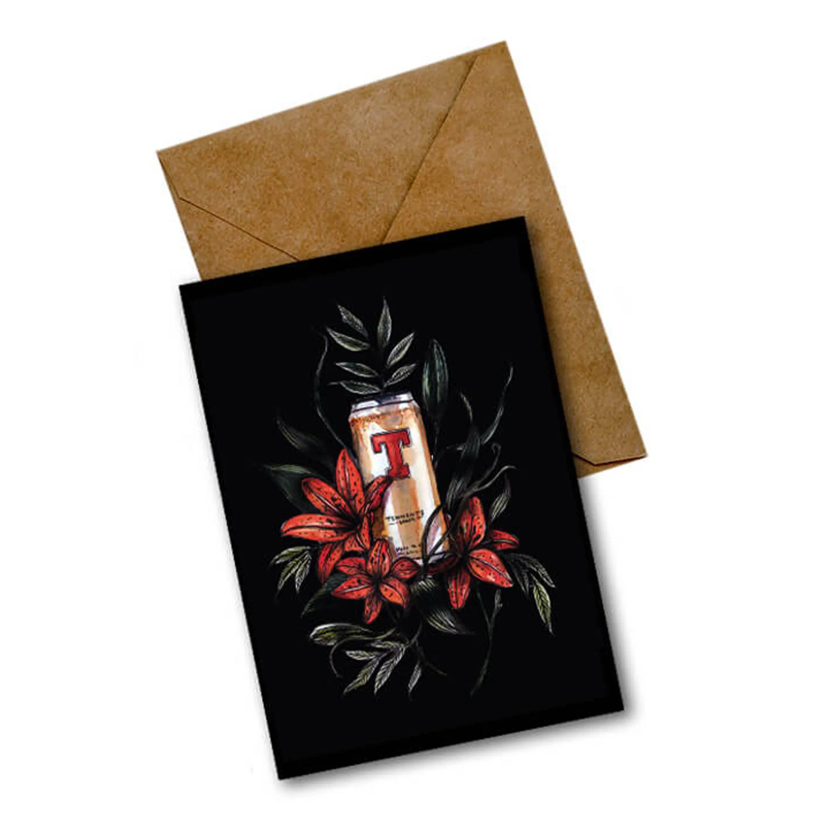 LAGER CAN SCOTTISH GREETINGS CARD