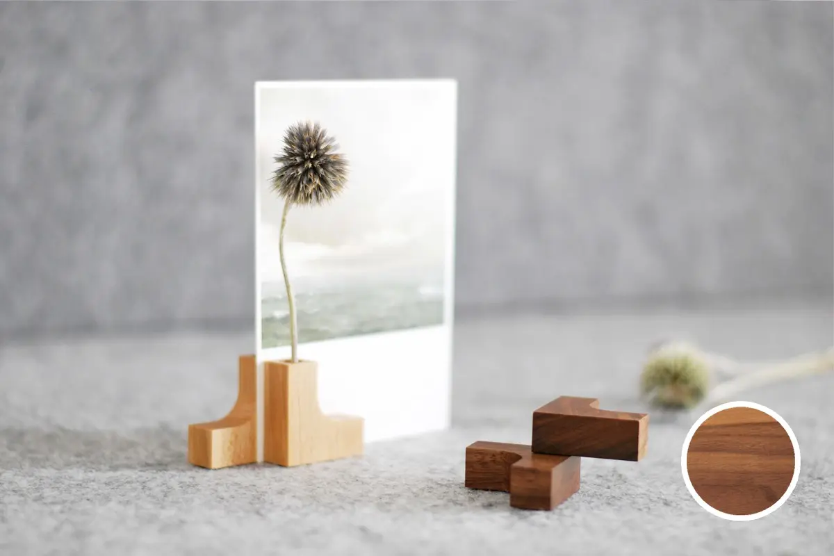 duo de porte-cartes - noyer