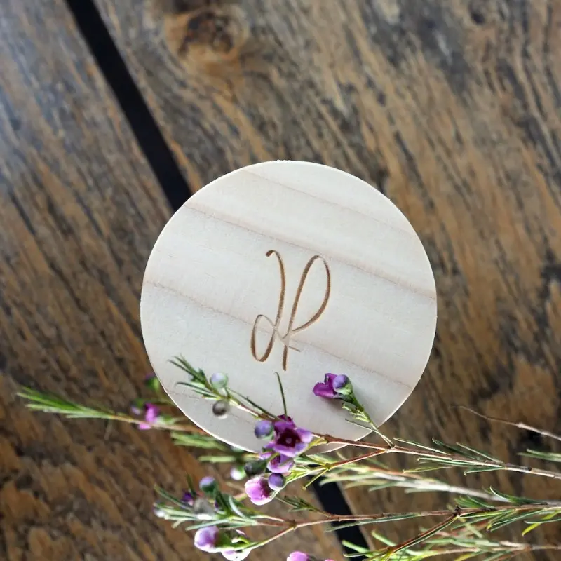 Couvercle en bois pour Bougie 180G