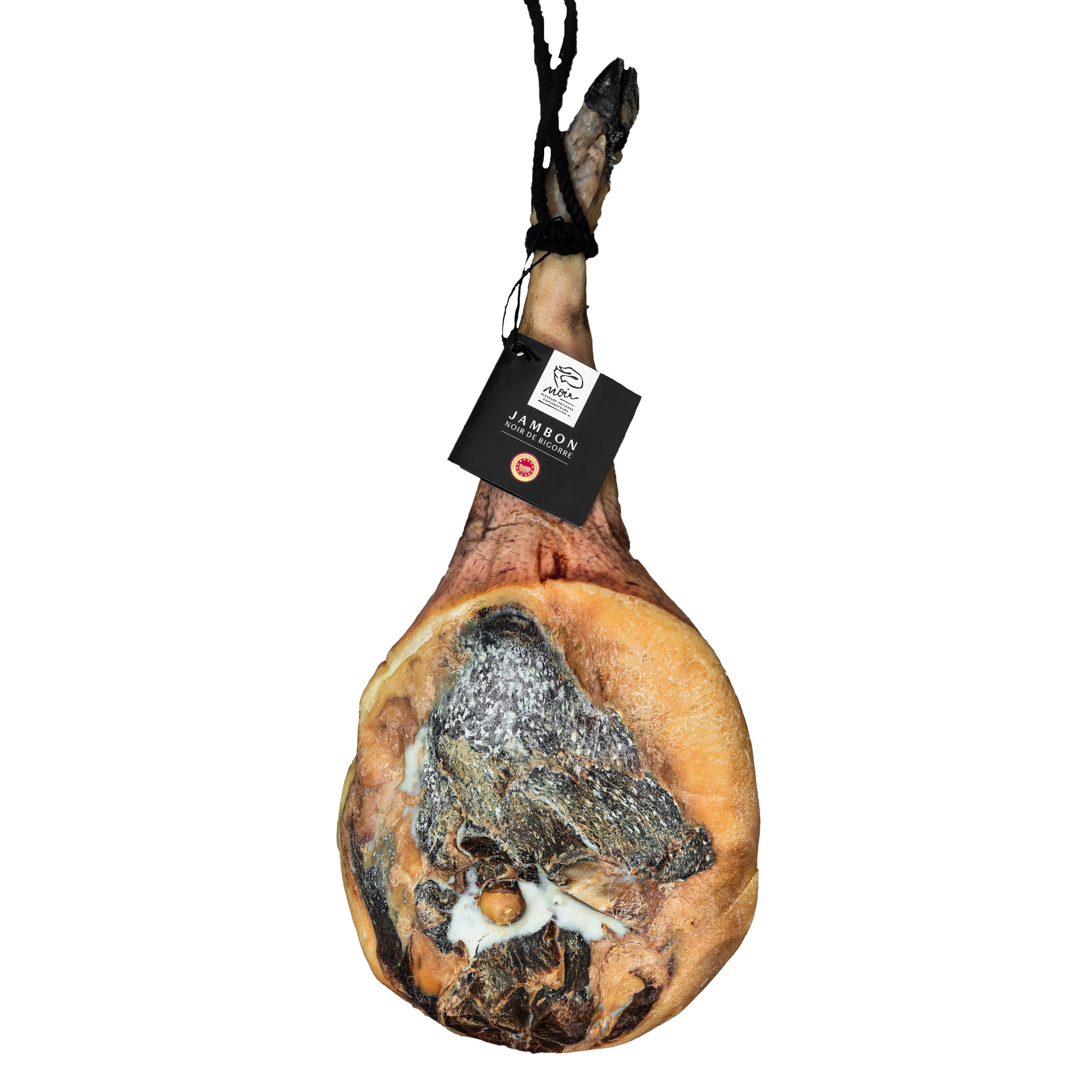 Black ham from Bigorre PDO, bone-in, with rind - Grand Affinage 36 months