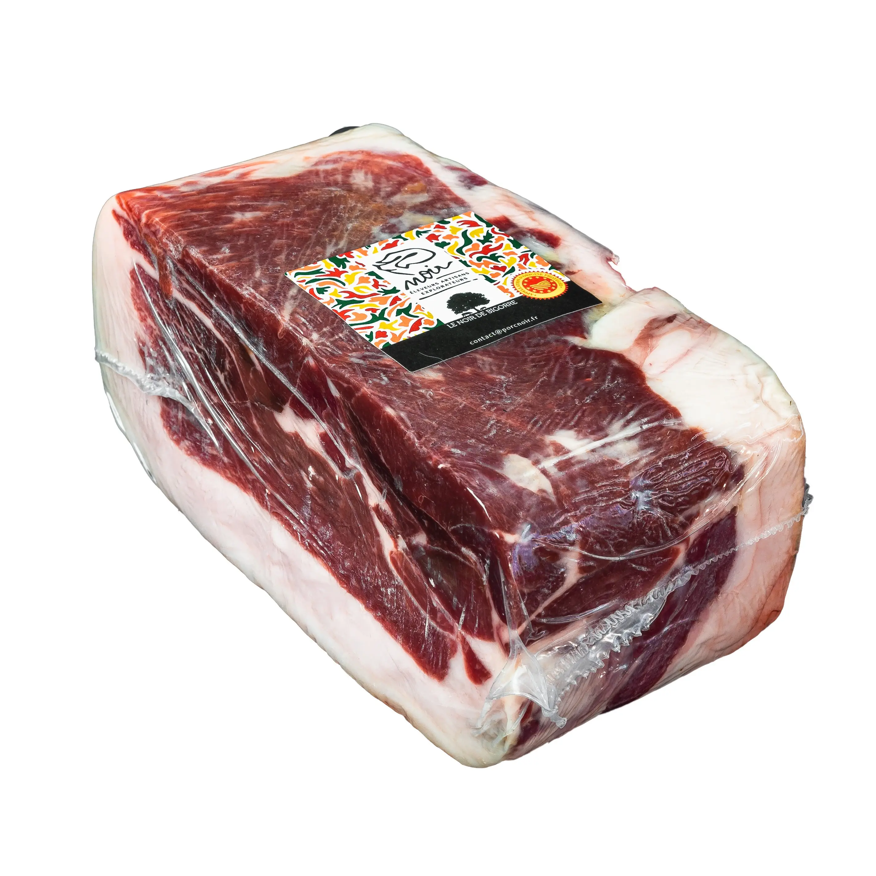 Half Black Ham from Bigorre PDO, boneless, rind - maturing 20 months