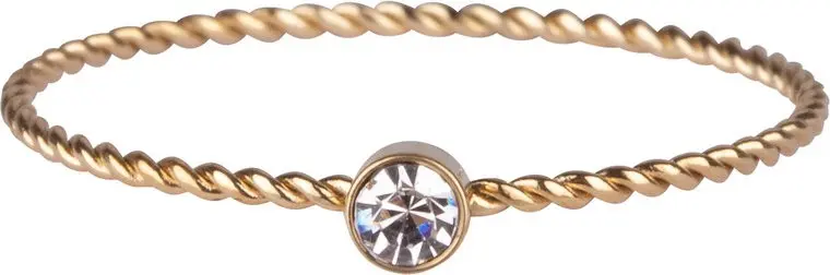 R945 Shine Bright Twisted Gold and white crystal