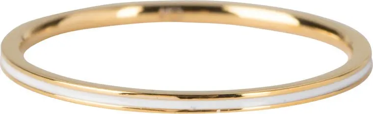 R697 Petite Gold Steel White Enamel