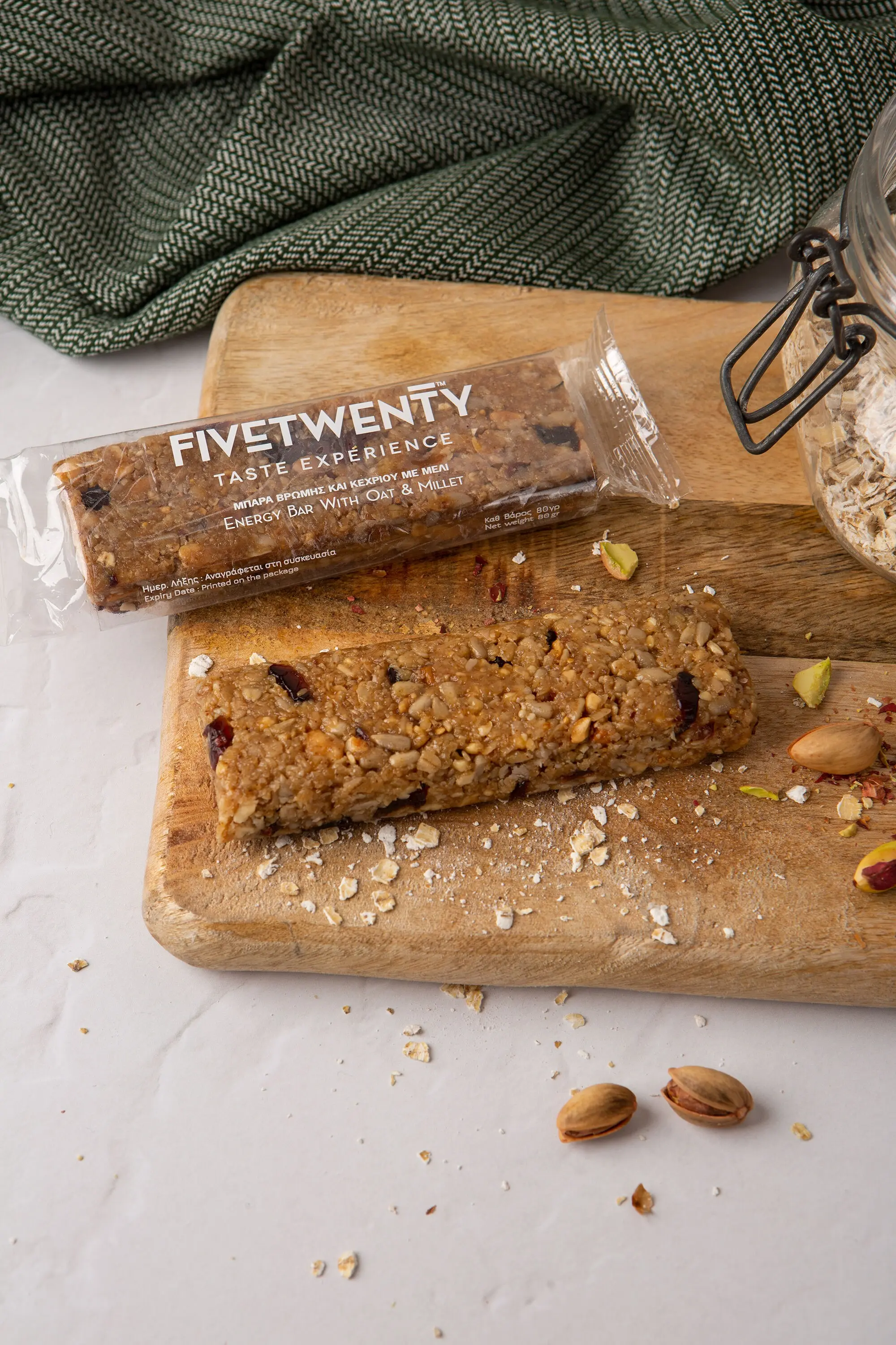 Barre énergétique à l'avoine et millet 80g