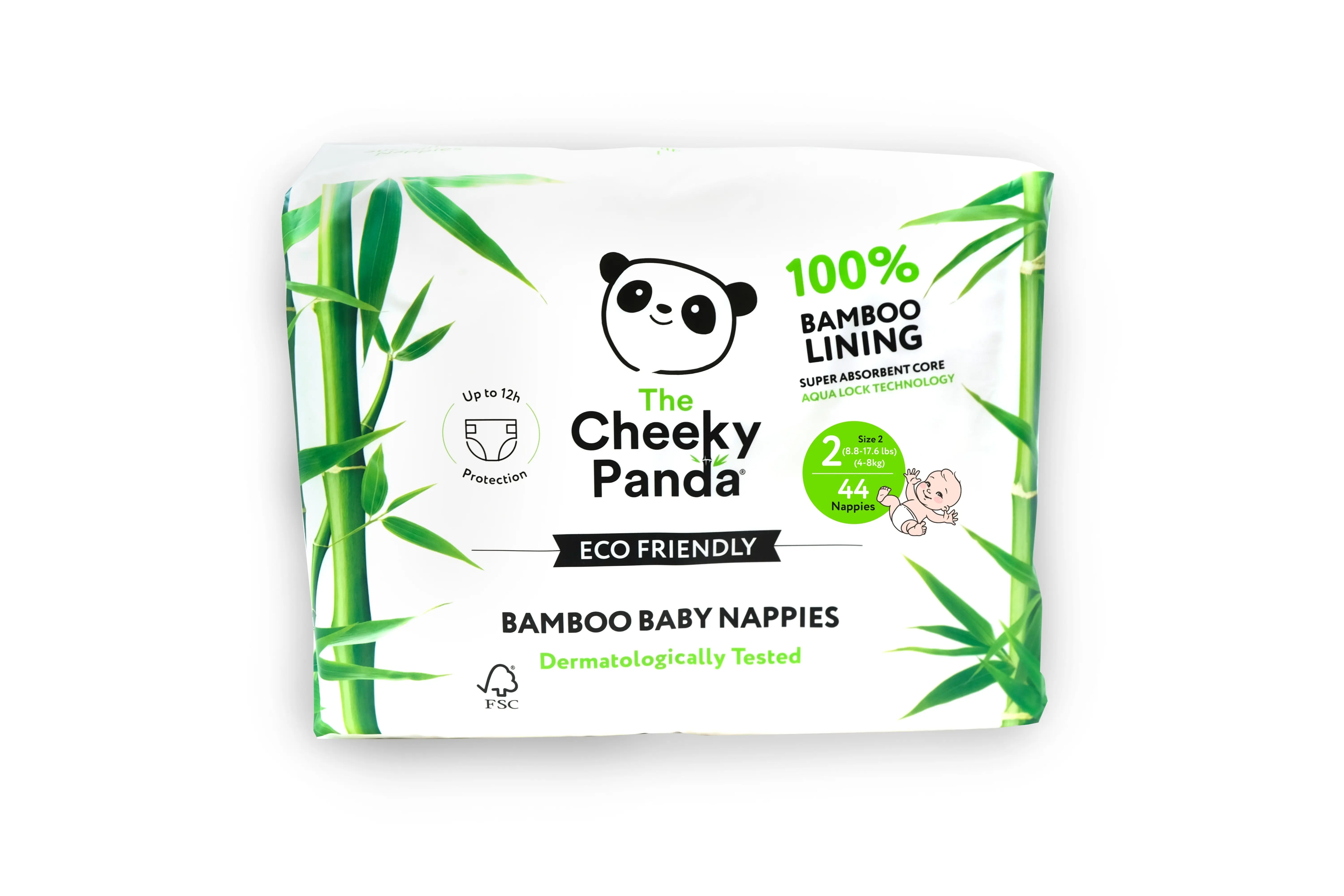 Bambuswindeln Größe 2 (3-8 kg) V2 | 4 Packungen