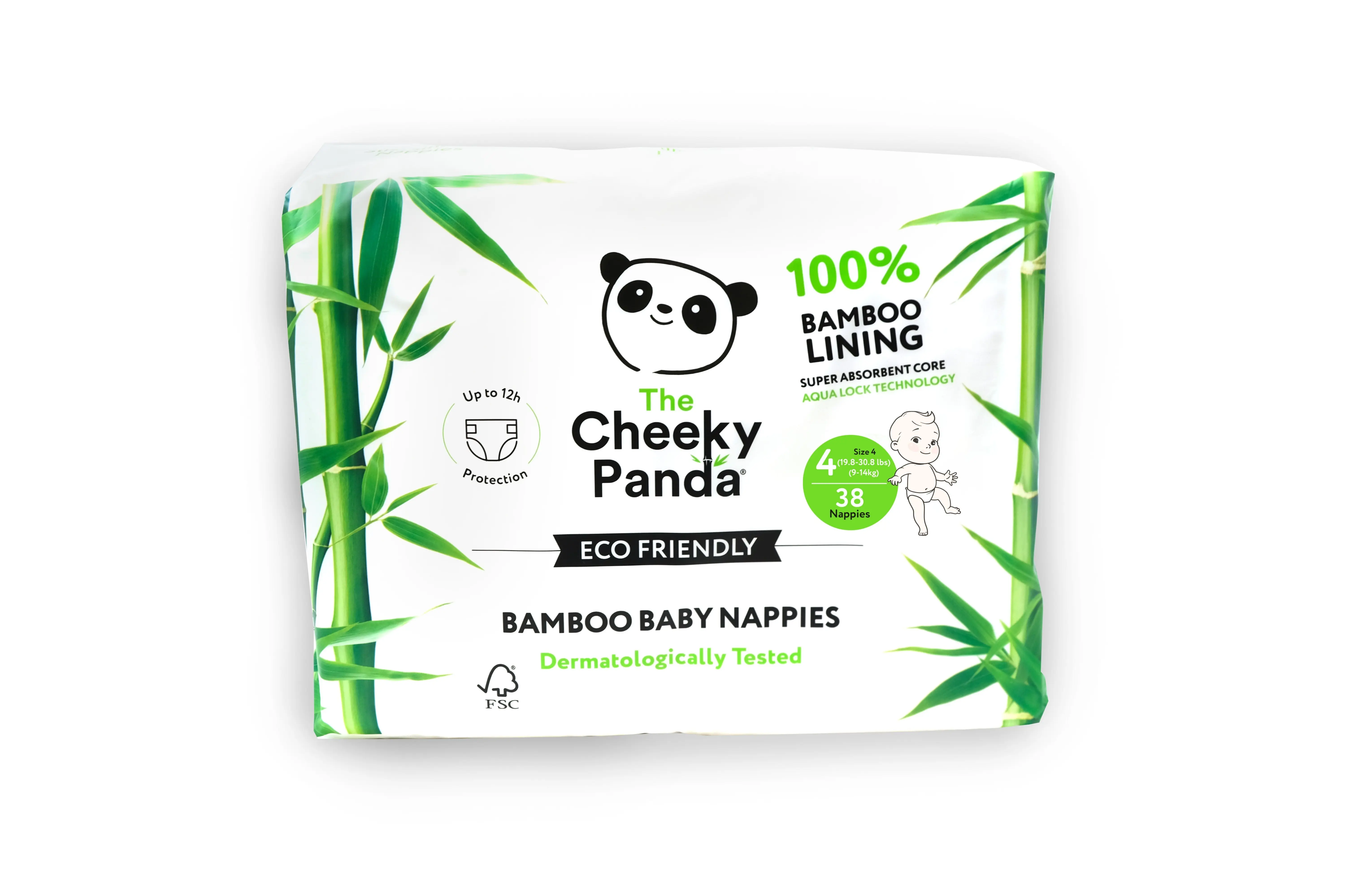 Bambuswindeln Größe 4 (9-14Kg) V2 | 4 Packung