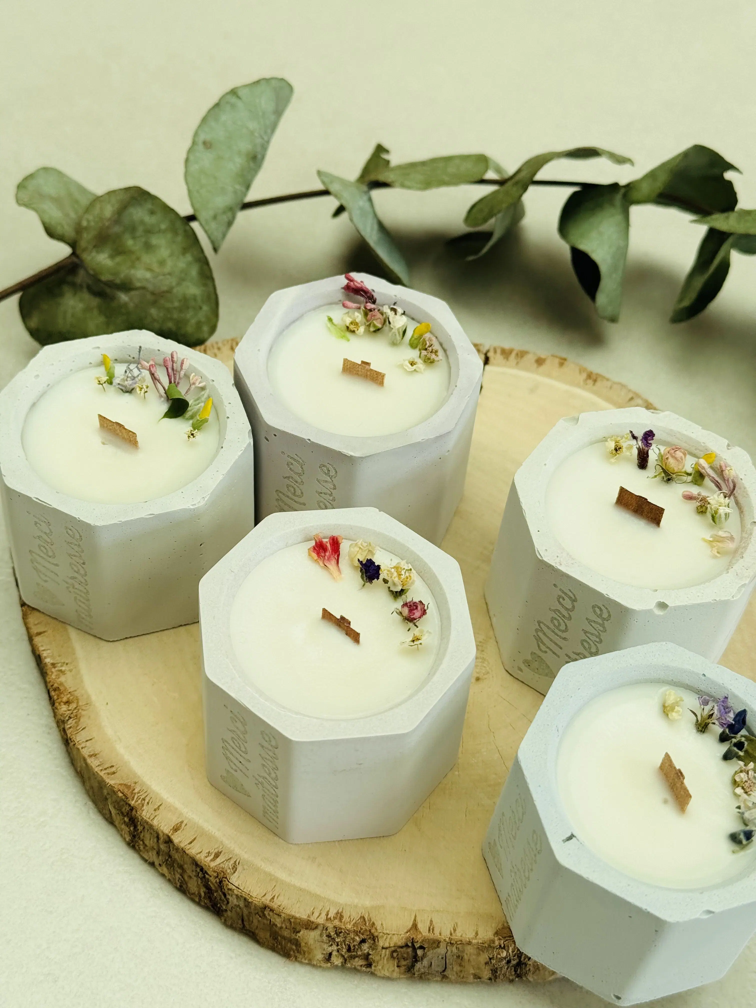 Thank You Gift, Scented Flower Candle, 'Thank You Mistress'