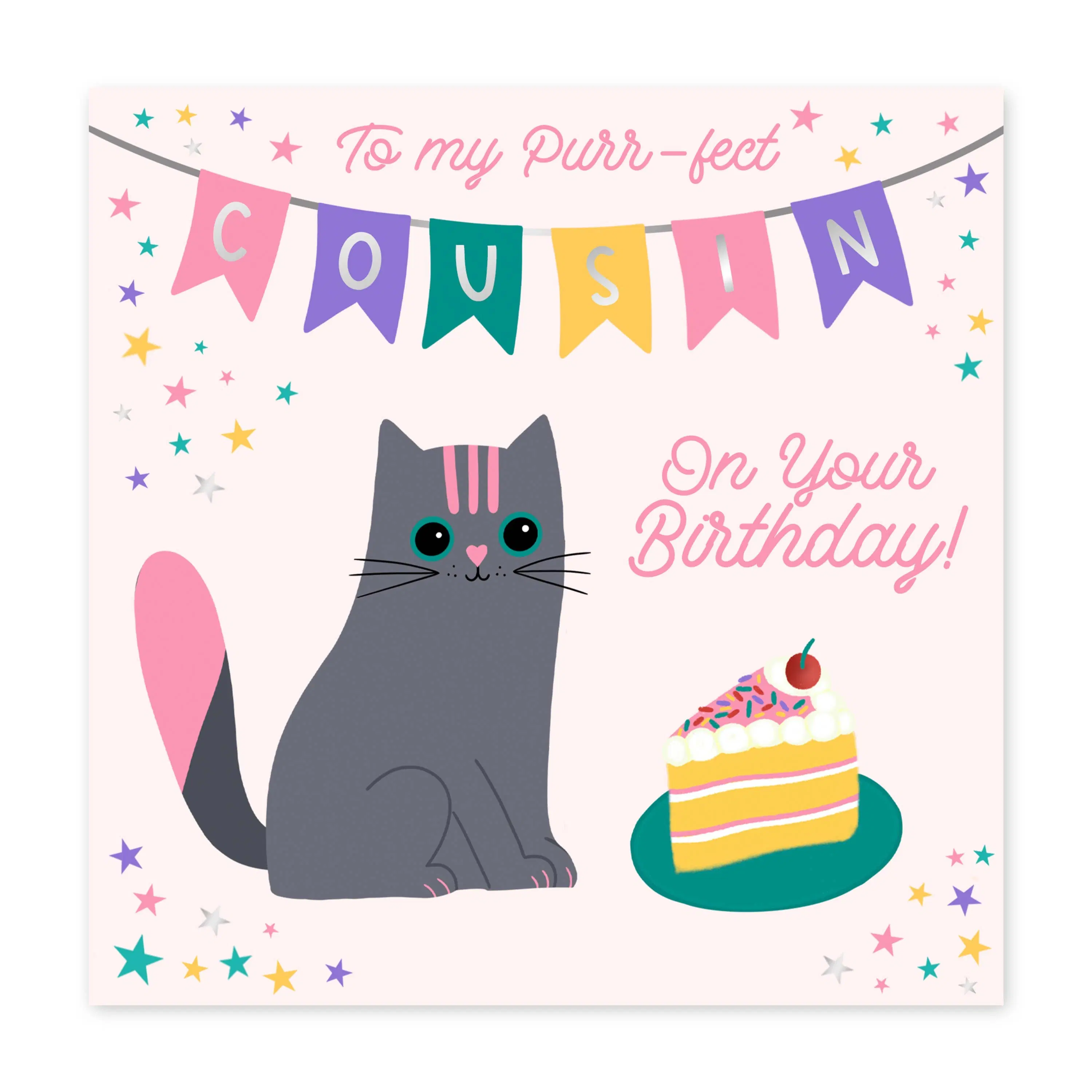 Cheddar the Cat Cousin Card