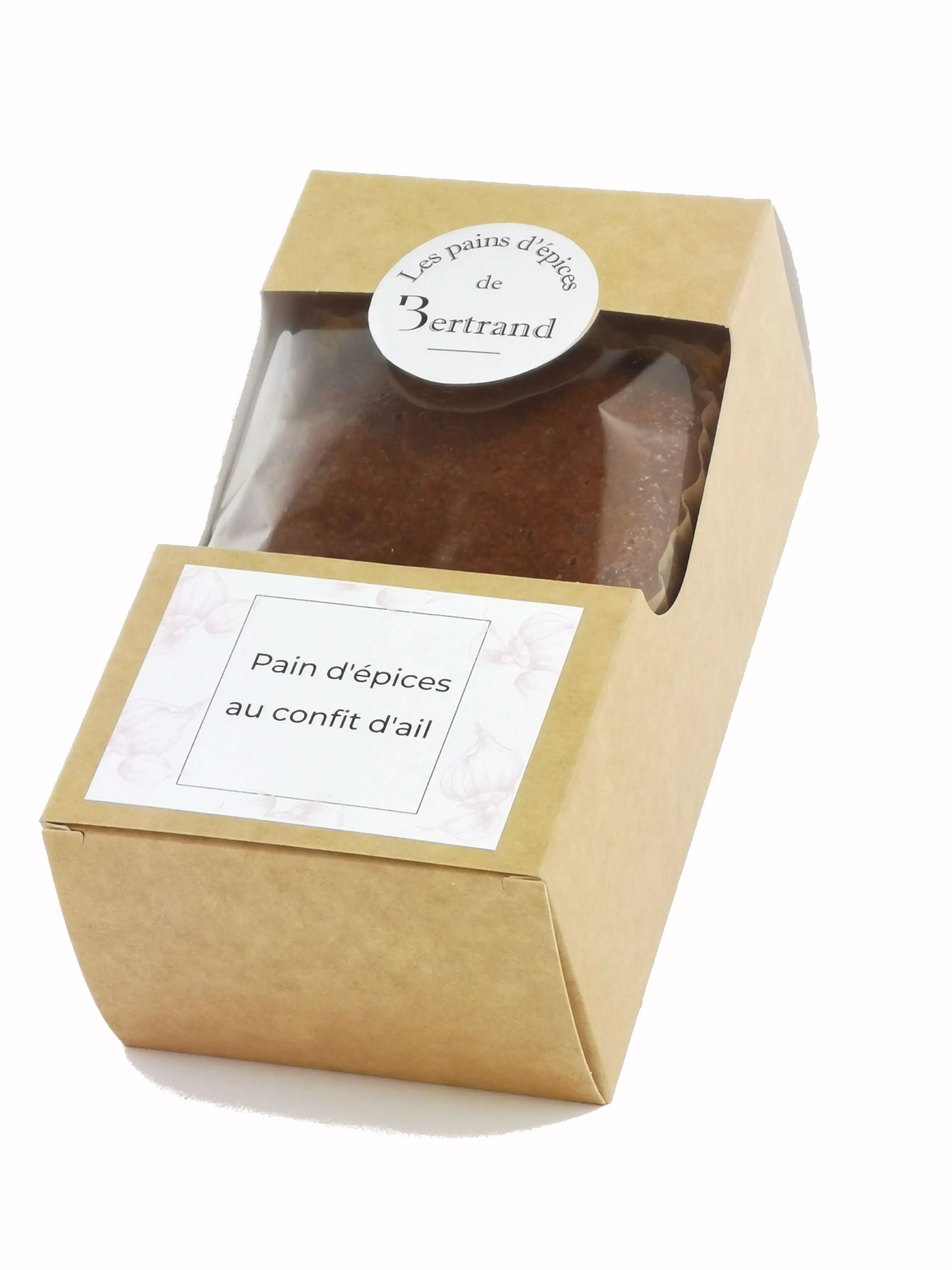 Gingerbread with garlic confit