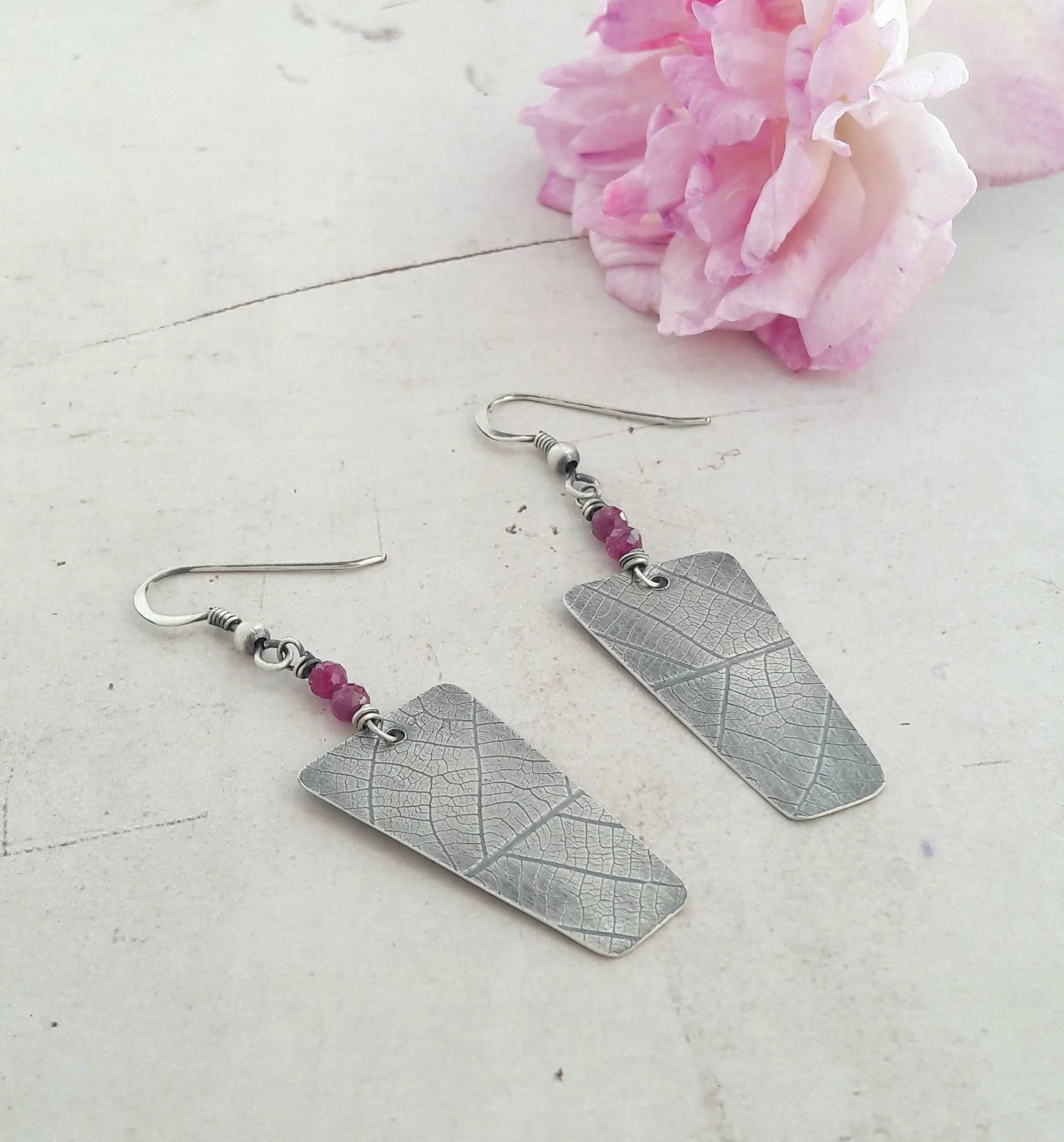 Ethnic Rubi Silver 925 Earrings