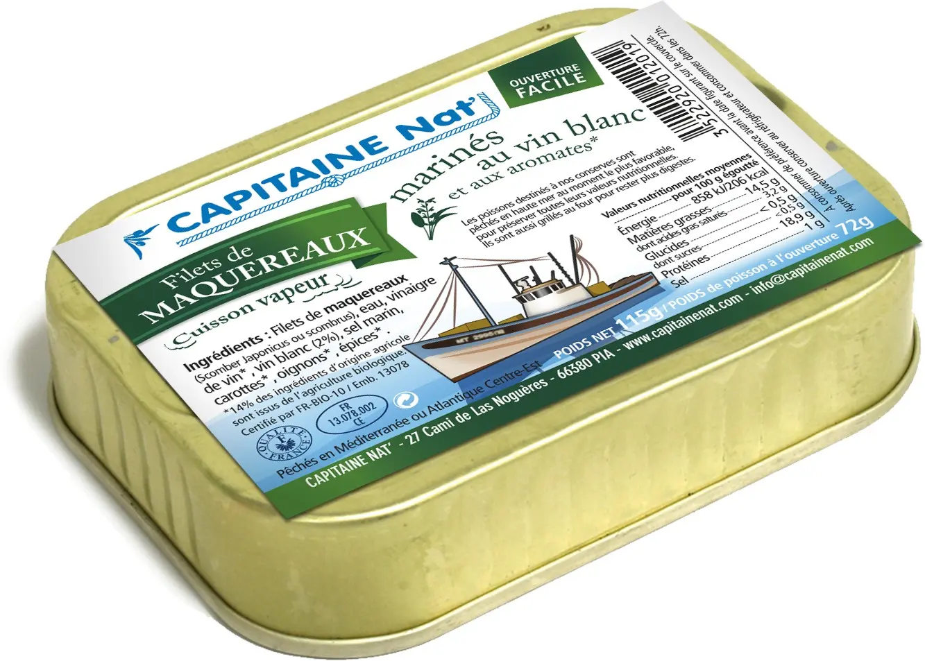 PESCADO EN CONSERVA Filetes de caballa marinados en vino blanco* - 1/6