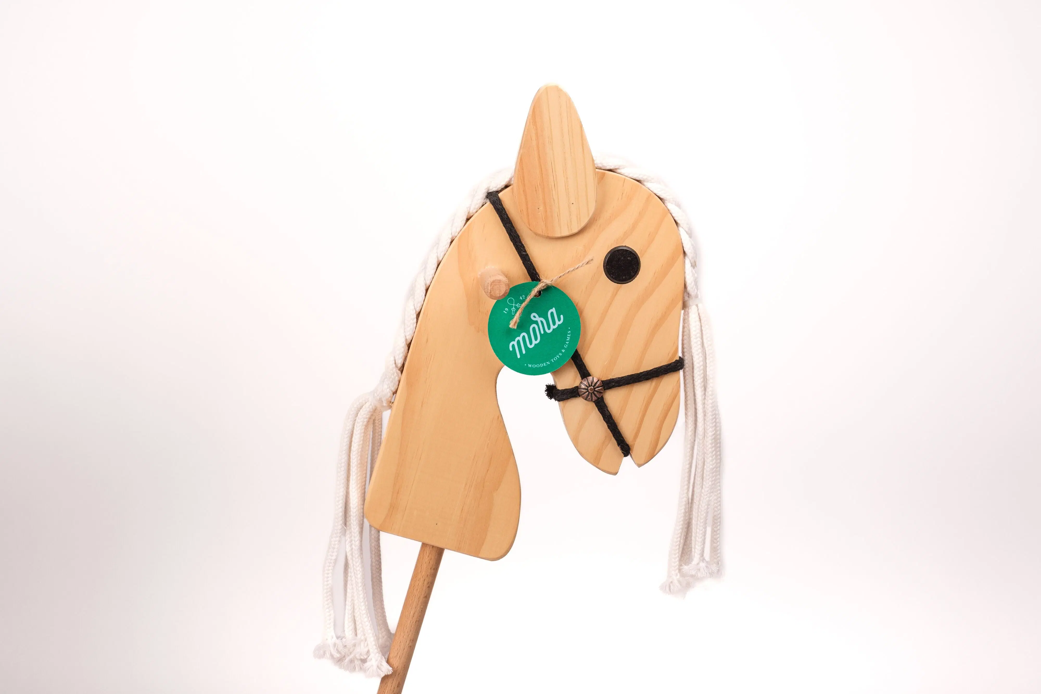 Classico cavallo scopa in legno - Giocattolo per bambini