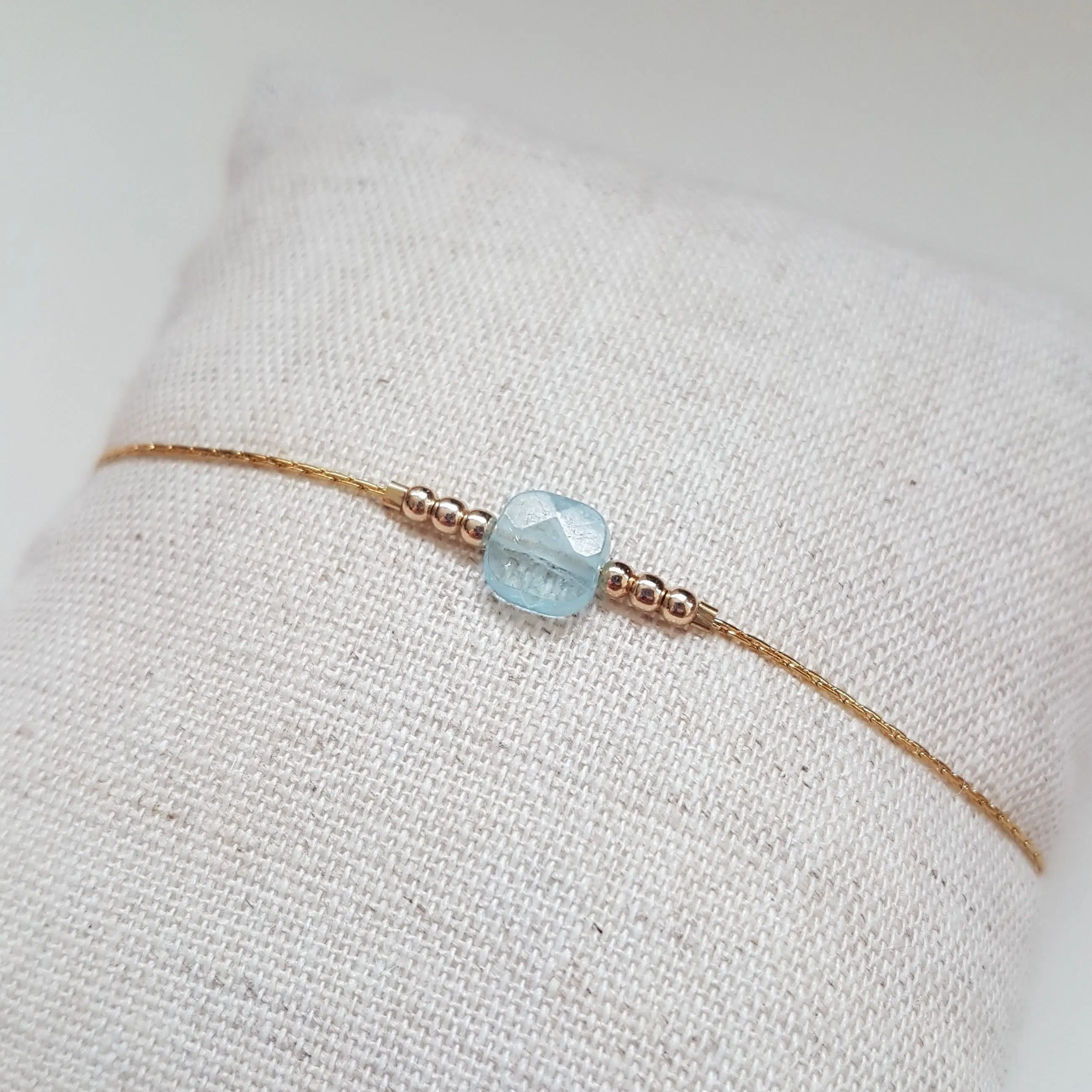 Square Aquamarine Bracelet