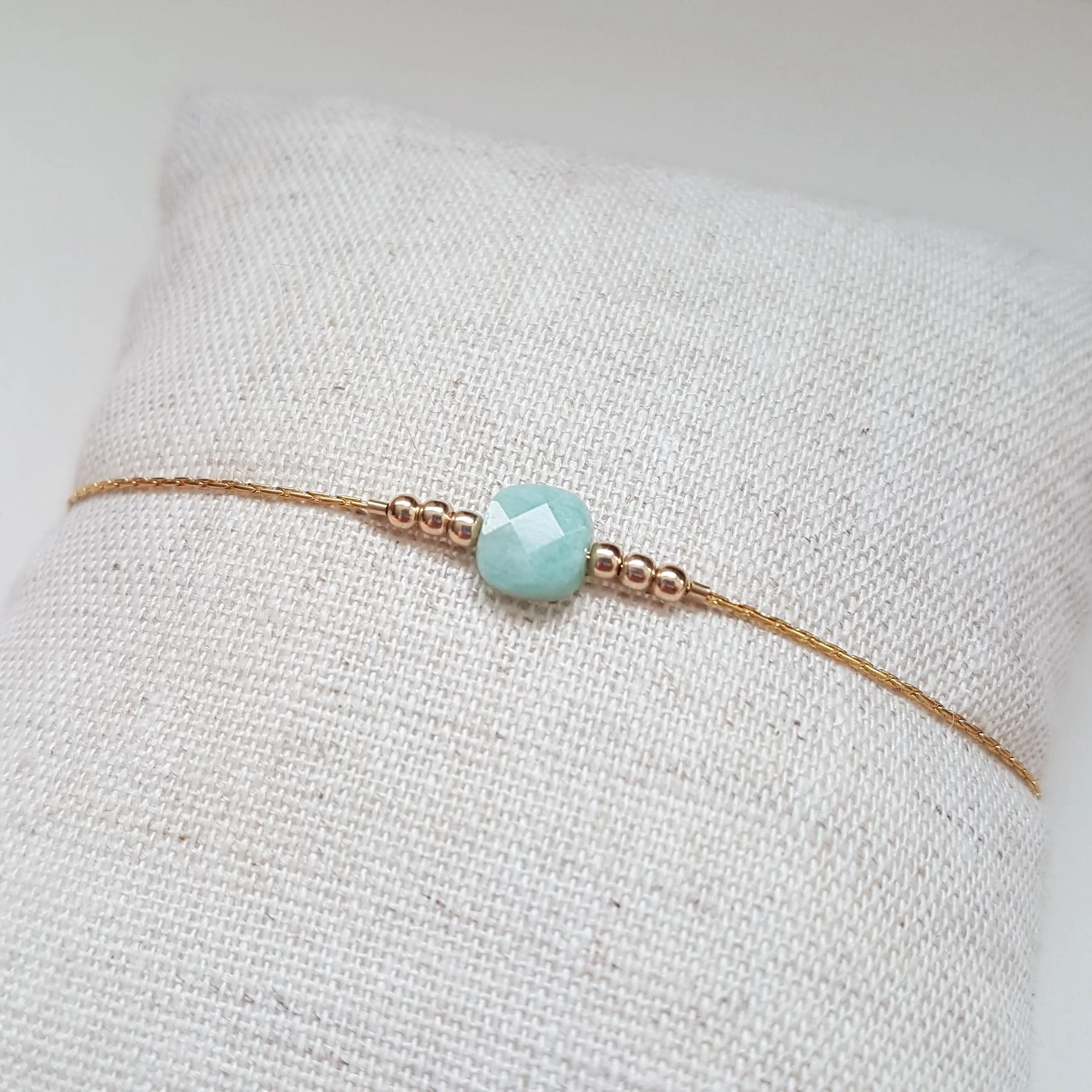 Amazonite square bracelet c