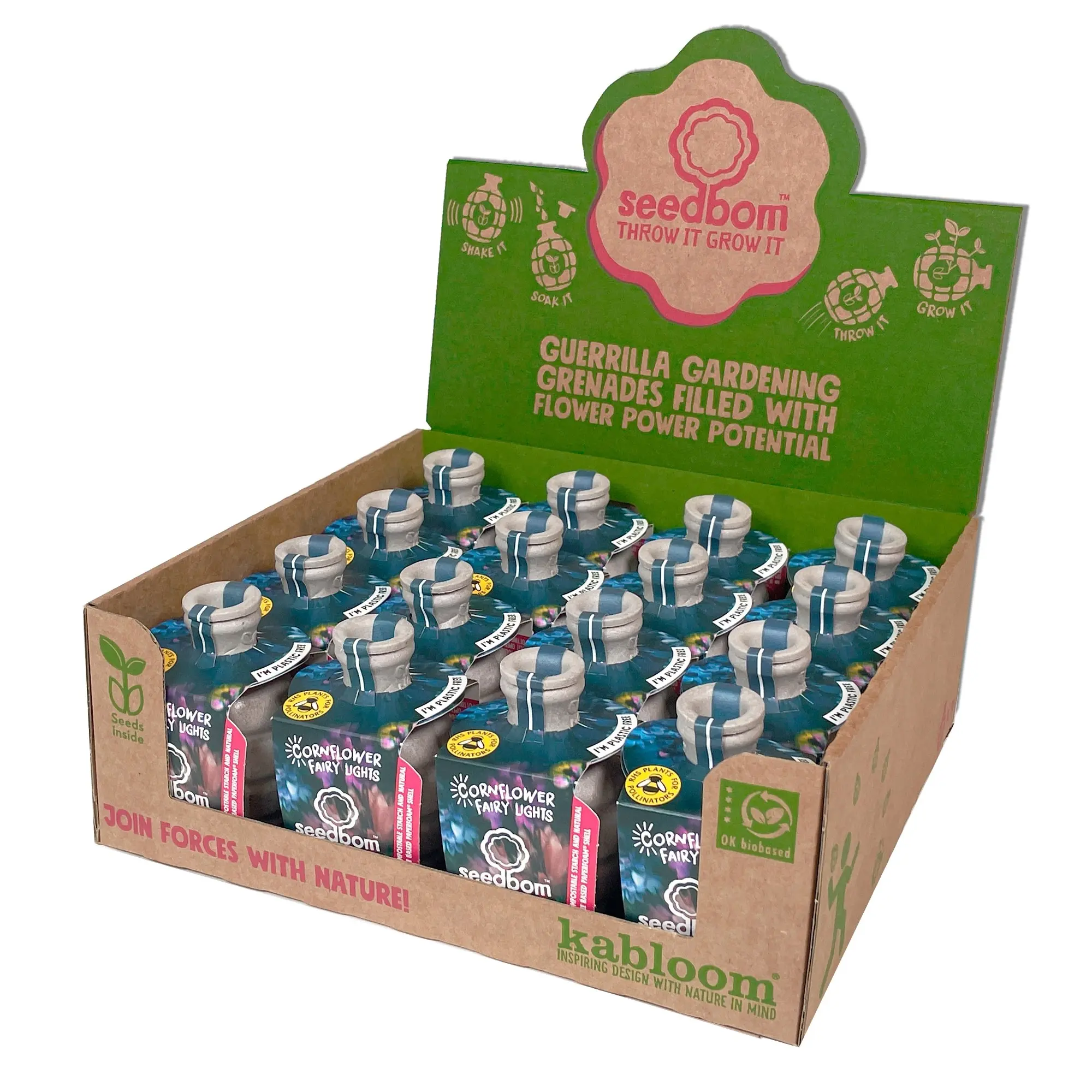 Cornflower Fairy Lights Seedbom - CDU Pack