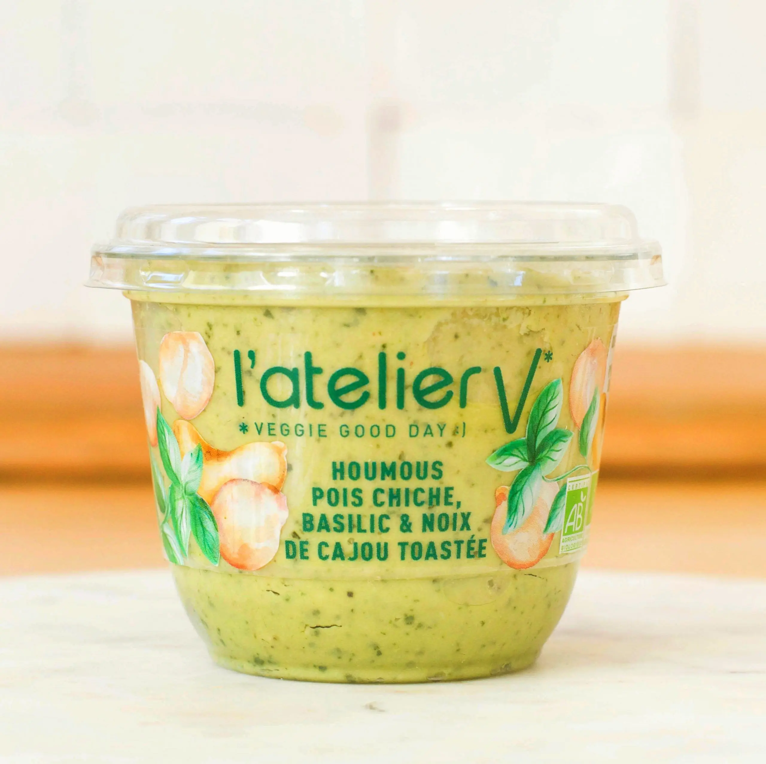 Chickpea, basil & toasted cashew nut hummus 150g