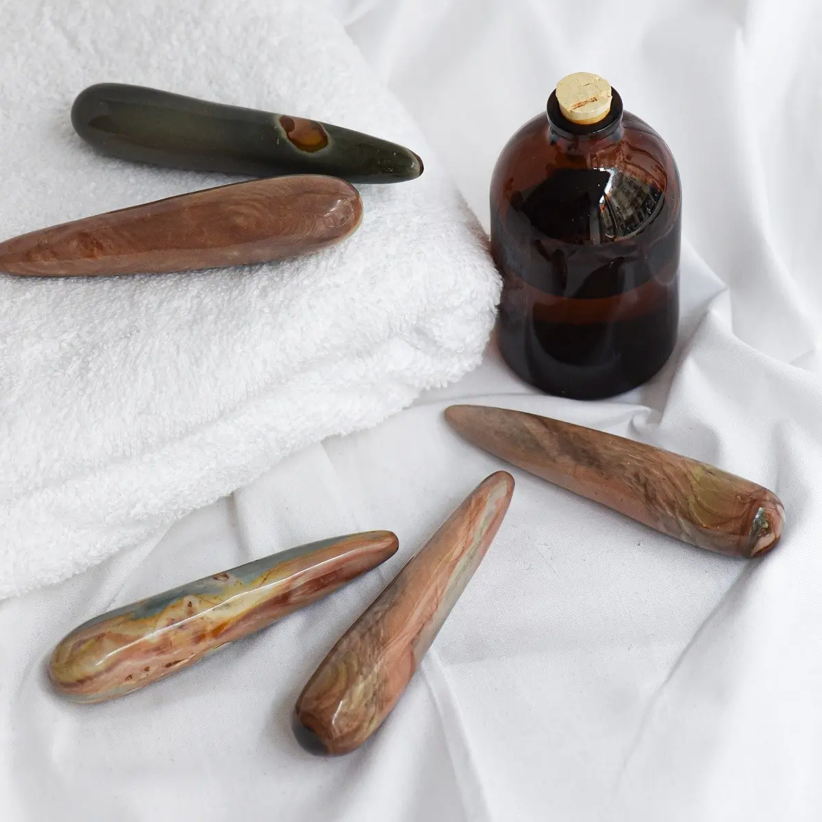 Massagestab aus polychromem Jaspis
