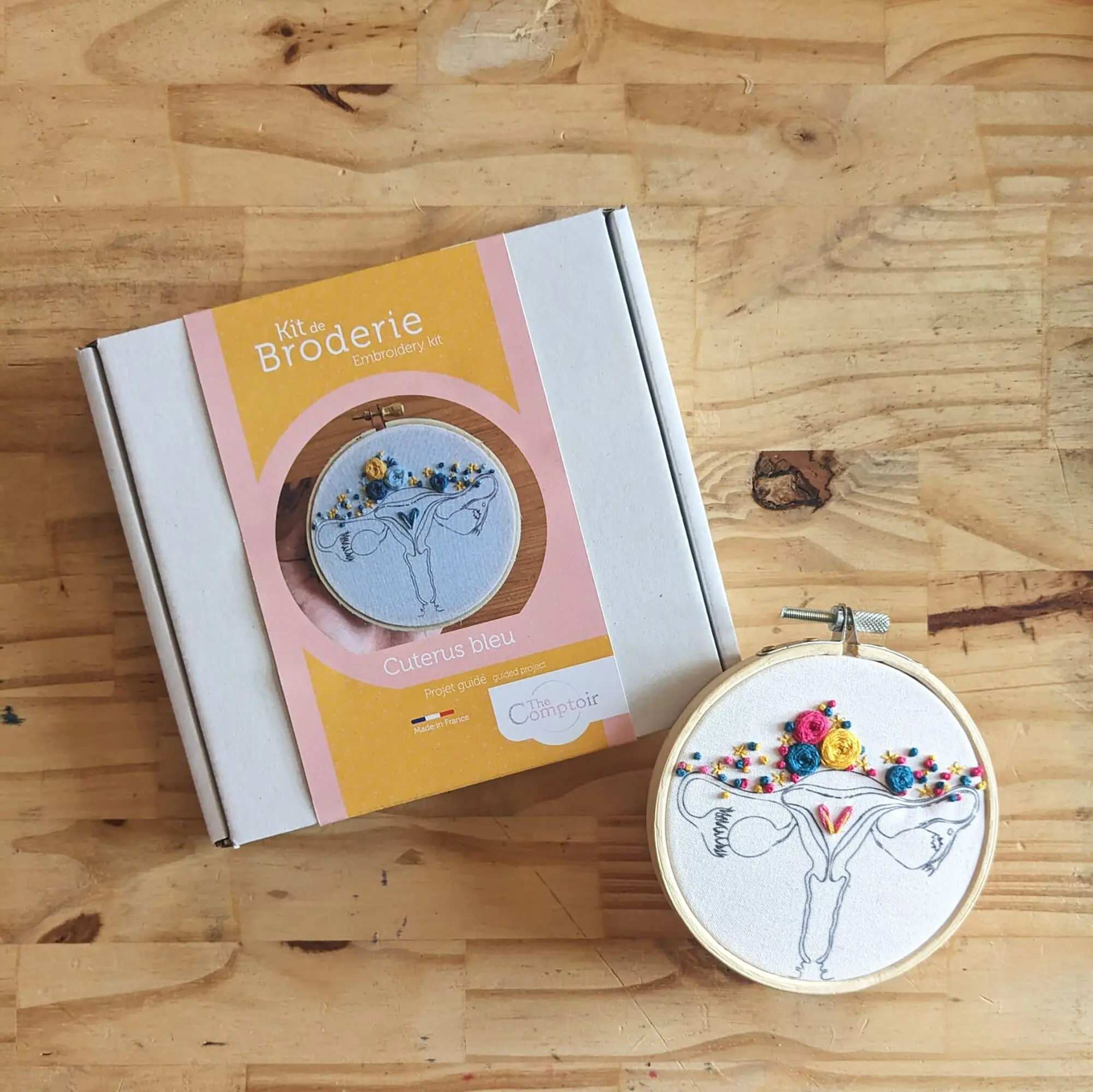 Embroidery kit - cuterus blue