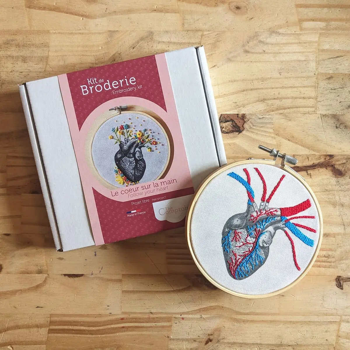 embroidery kit - the heart on the hand