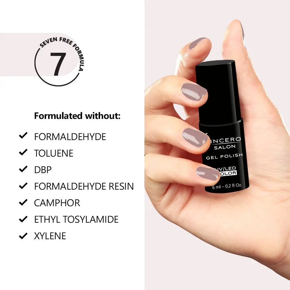 Gel nail polish set SINCERO SALON, Totally nude, 6 x 6ml