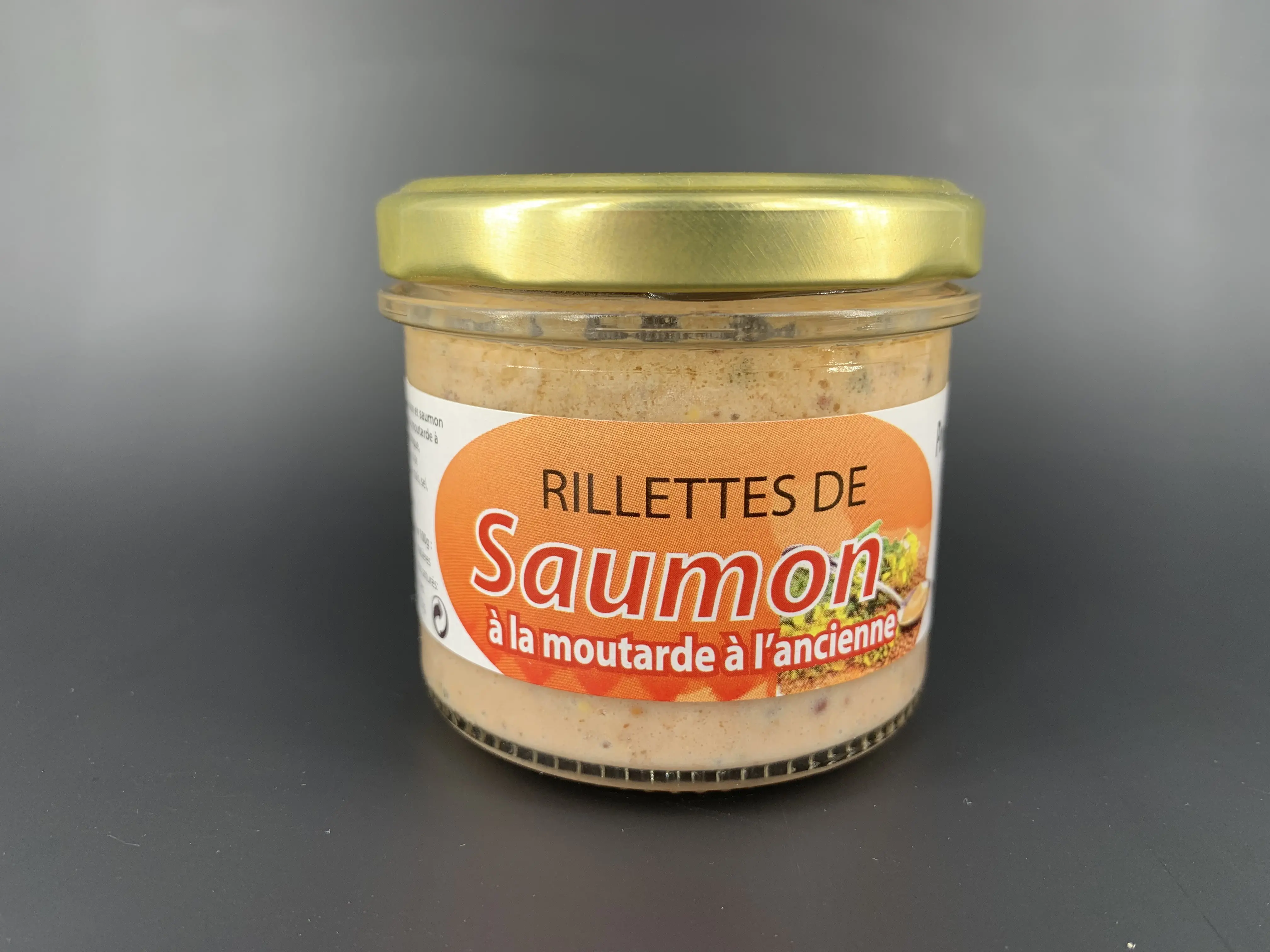 Rillettes de salmón a la mostaza a la antigua