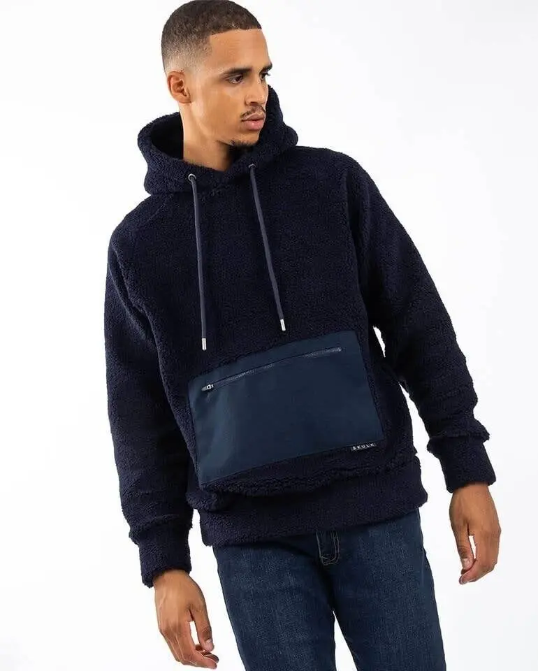 Hoodie Grain Navy Blue